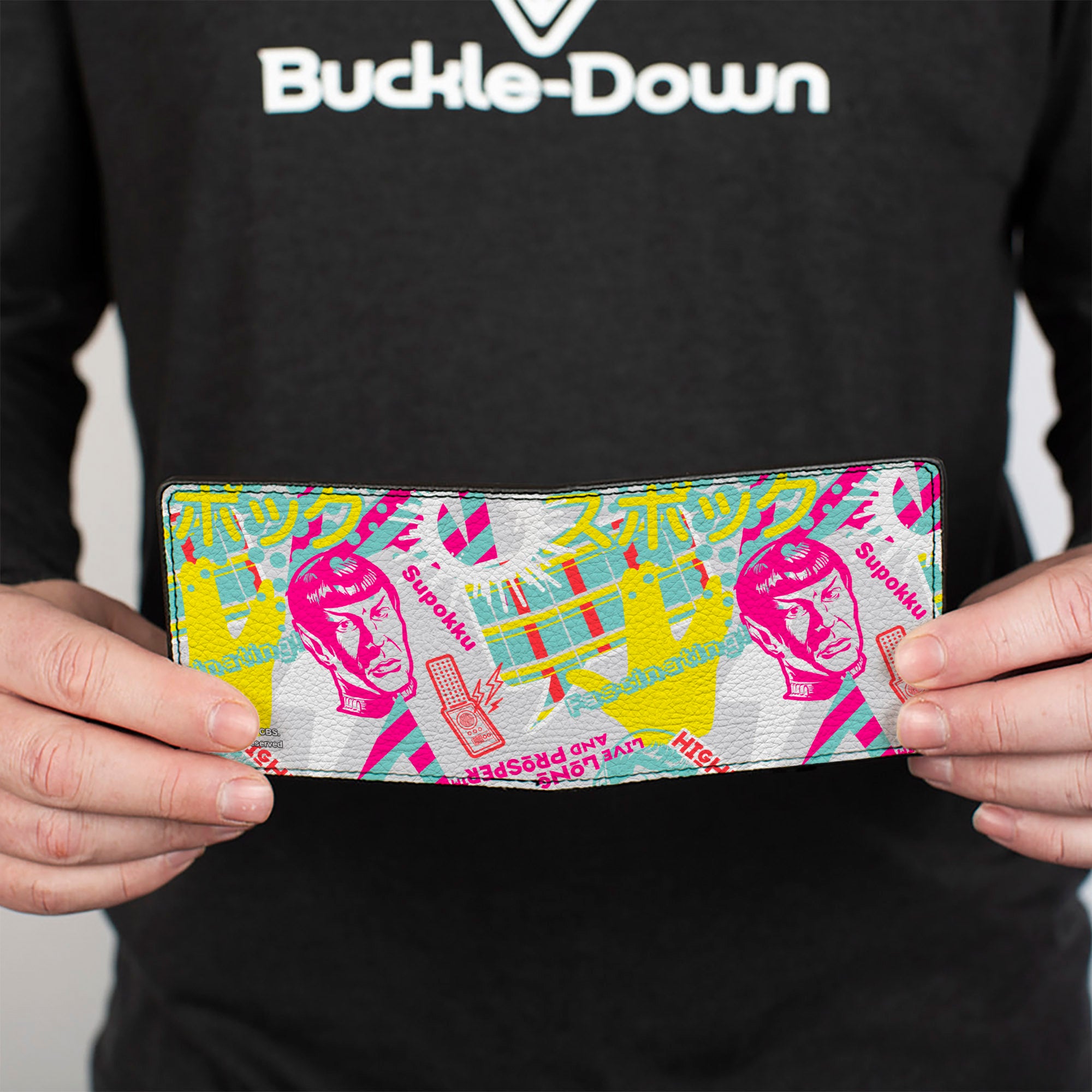 Bi-Fold Wallet - Star Trek Spock Icons Collage White/Multi Color Bi-Fold Wallets Star Trek