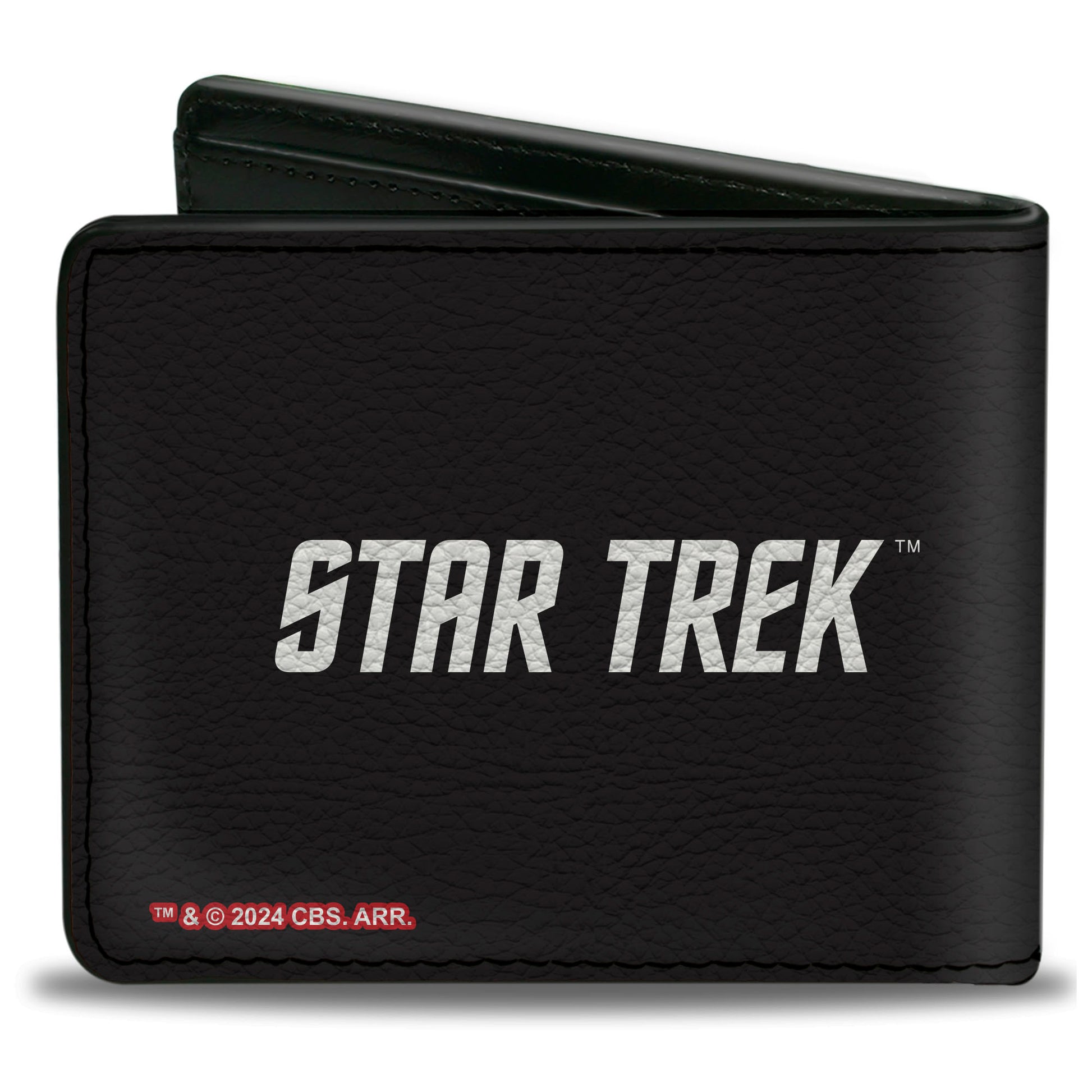 Bi-Fold Wallet - STAR TREK SERVICE SACRIFICE COMPASSION LOVE Badge Icon Black/White/Red Bi-Fold Wallets Star Trek