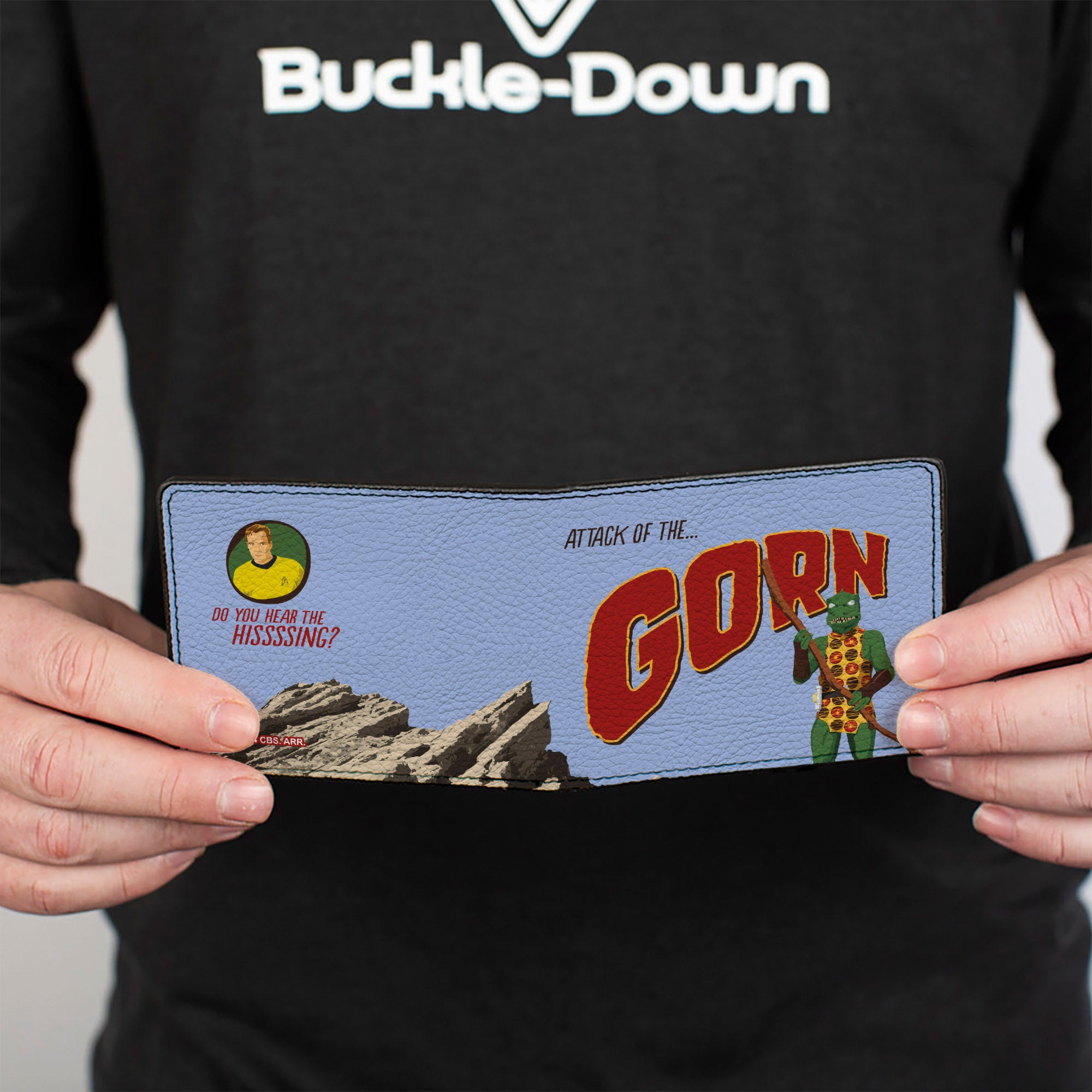 Bi-Fold Wallet - Classic Star Trek ATTACK OF THE GORN Scene and Captain Kirk Quote Bi-Fold Wallets Star Trek