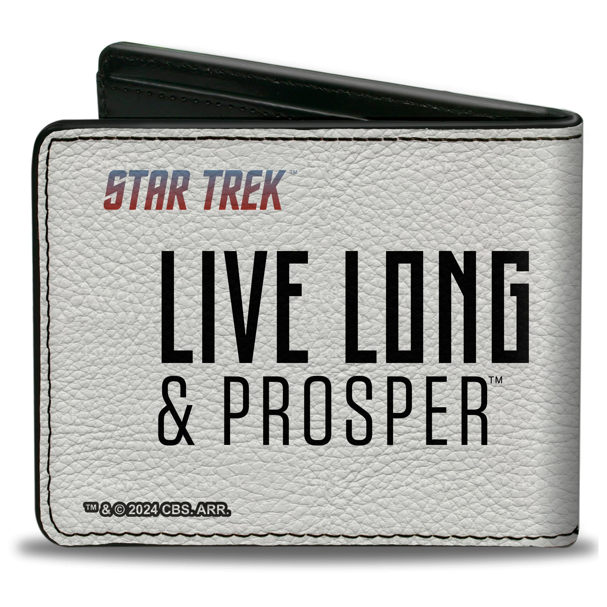 Bi-Fold Wallet - Star Trek LIVE LONG & PROSPER Hand Sign White/Multi Color Bi-Fold Wallets Star Trek