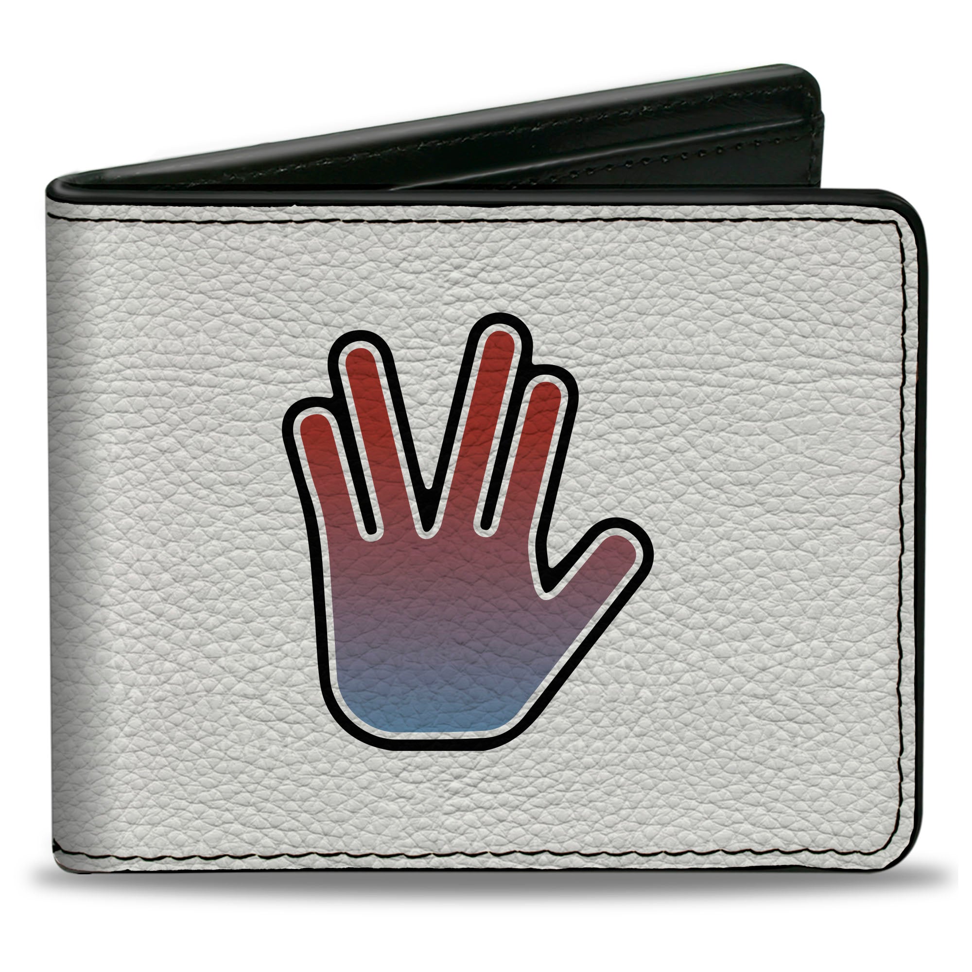 Bi-Fold Wallet - Star Trek LIVE LONG & PROSPER Hand Sign White/Multi Color Bi-Fold Wallets Star Trek