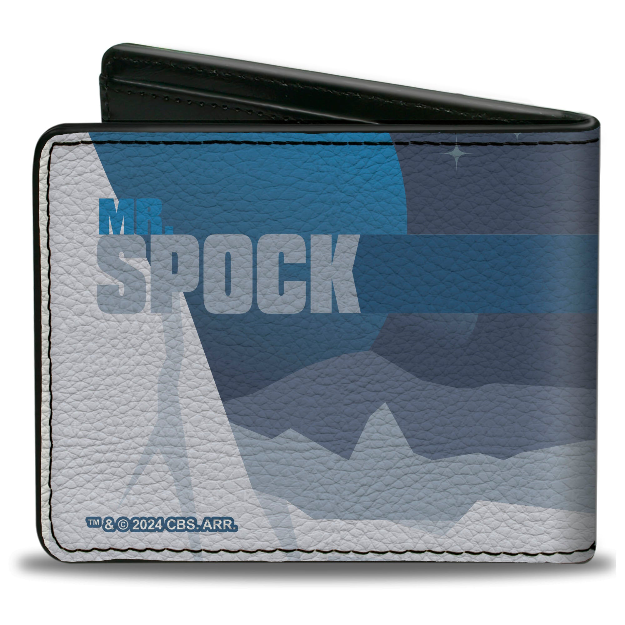 Bi-Fold Wallet - Star Trek MR. SPOCK Phaser Pose Blues/Grays Bi-Fold Wallets Star Trek