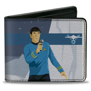 Bi-Fold Wallet - Star Trek MR. SPOCK Phaser Pose Blues/Grays Bi-Fold Wallets Star Trek