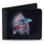 Bi-Fold Wallet - STAR TREK THE NEXT GENERATION Starship Enterprise Voyages Icon Black Bi-Fold Wallets Star Trek