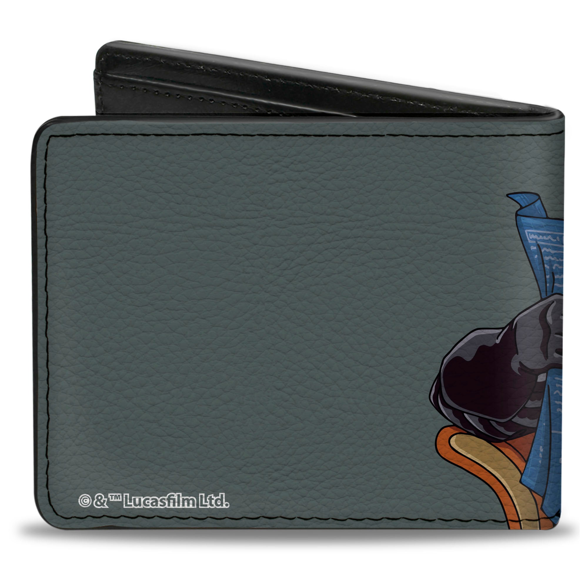 Bi-Fold Wallet - Star Wars Darth Vader Reading Death Star Blueprints Pose Gray Bi-Fold Wallets Star Wars