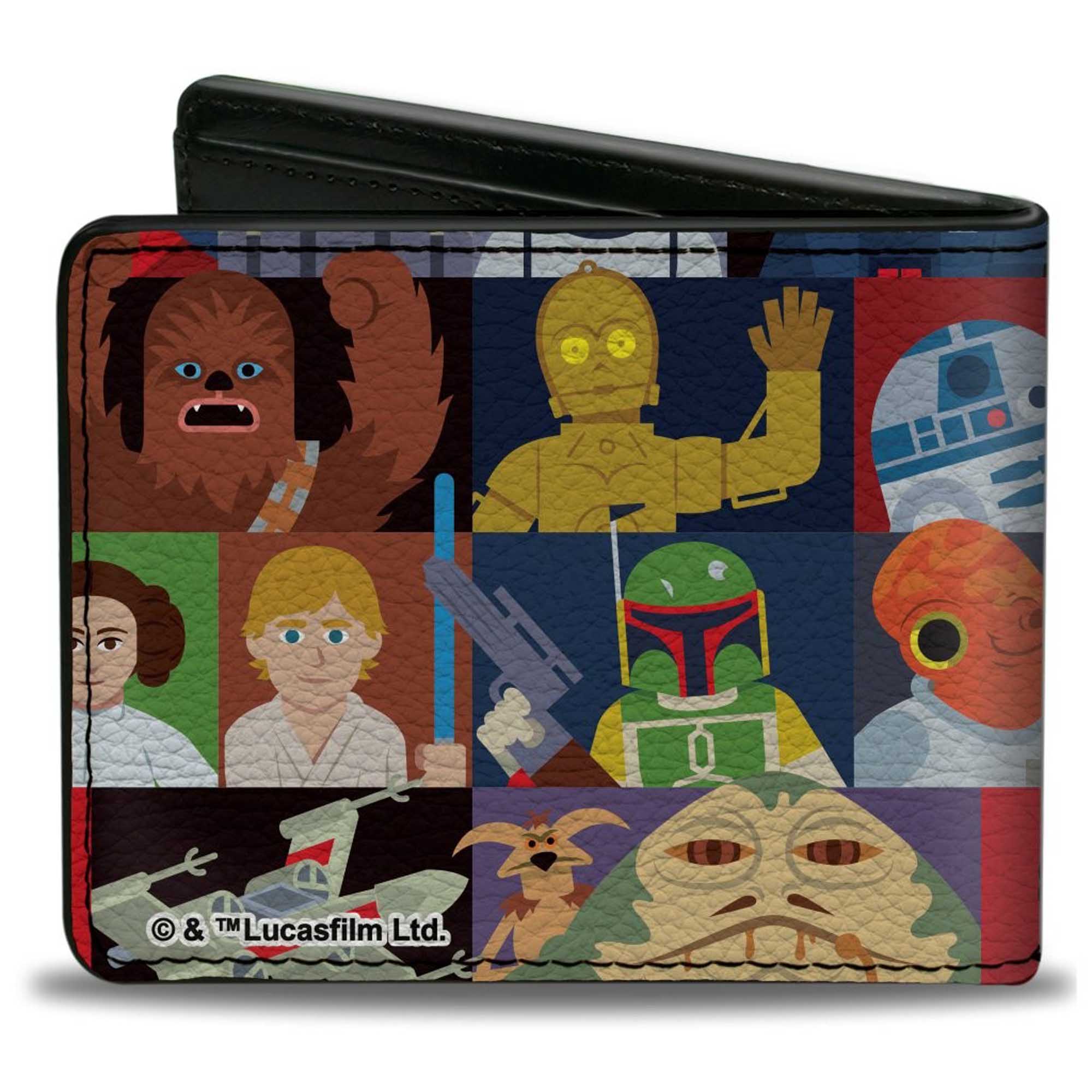 Bi-Fold Wallet - Star Wars Classic Characters Pose Blocks