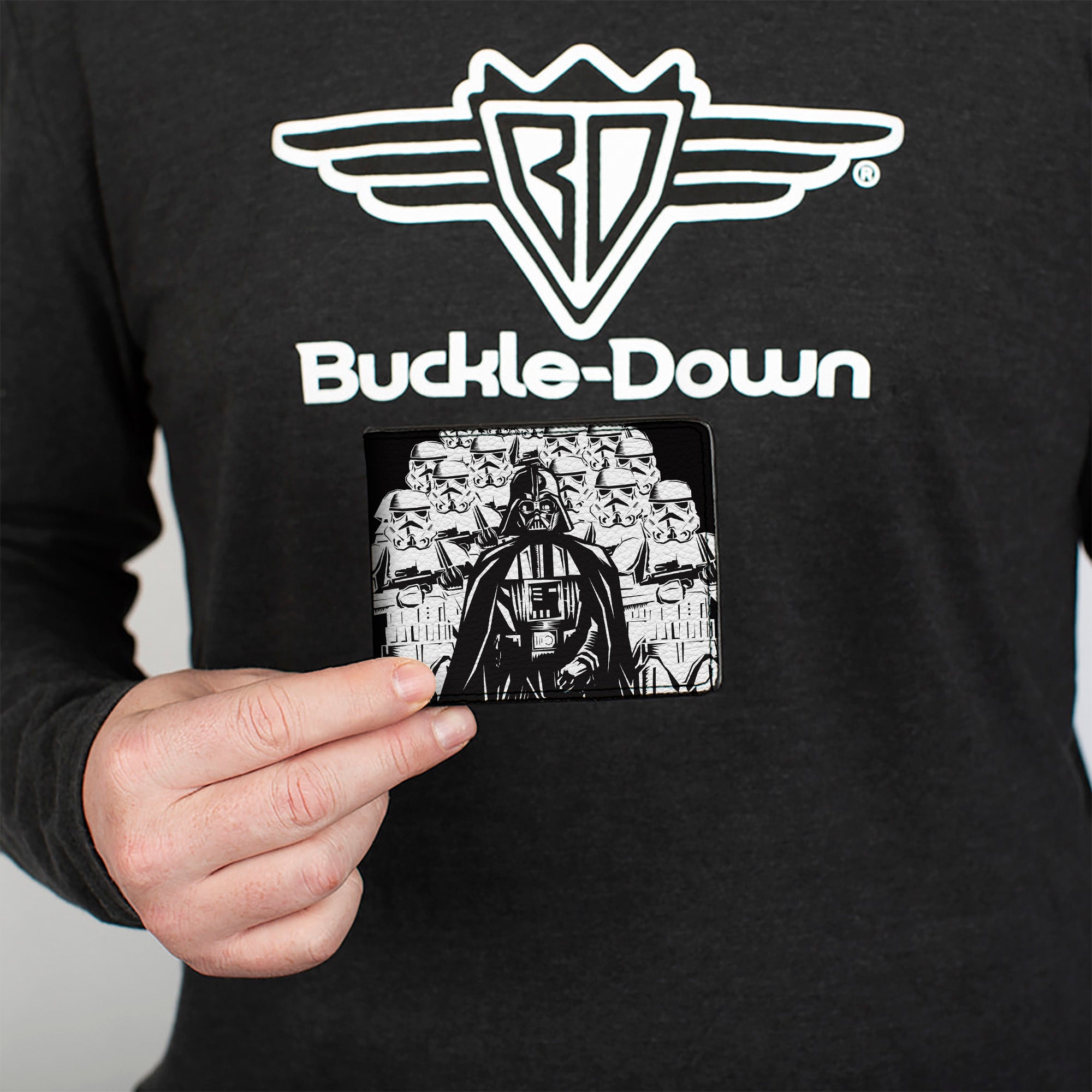 Bi-Fold Wallet - STAR WARS Darth Vader and Stormtroopers JOIN THE DARK SIDE Chinese Black/White