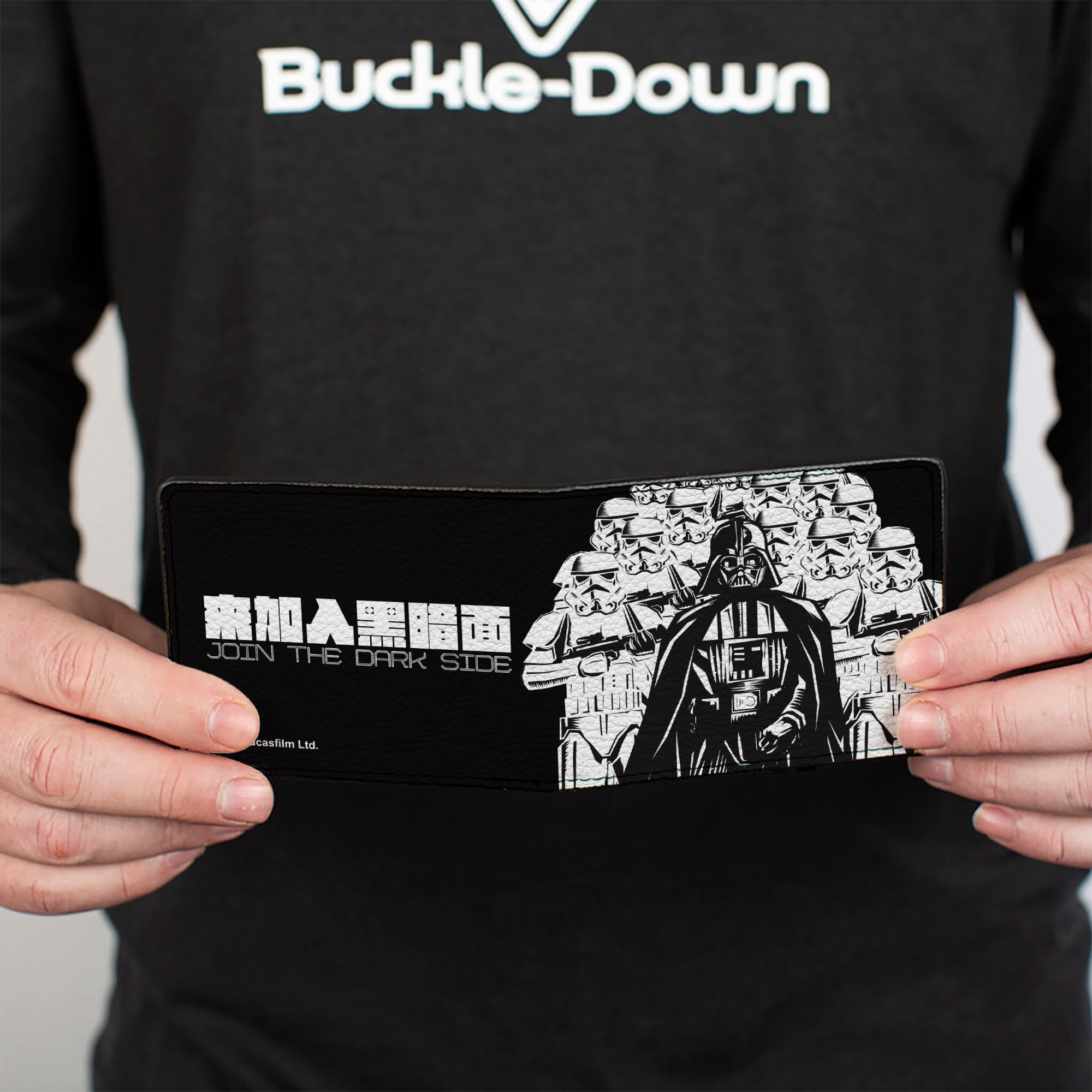 Bi-Fold Wallet - STAR WARS Darth Vader and Stormtroopers JOIN THE DARK SIDE Chinese Black/White