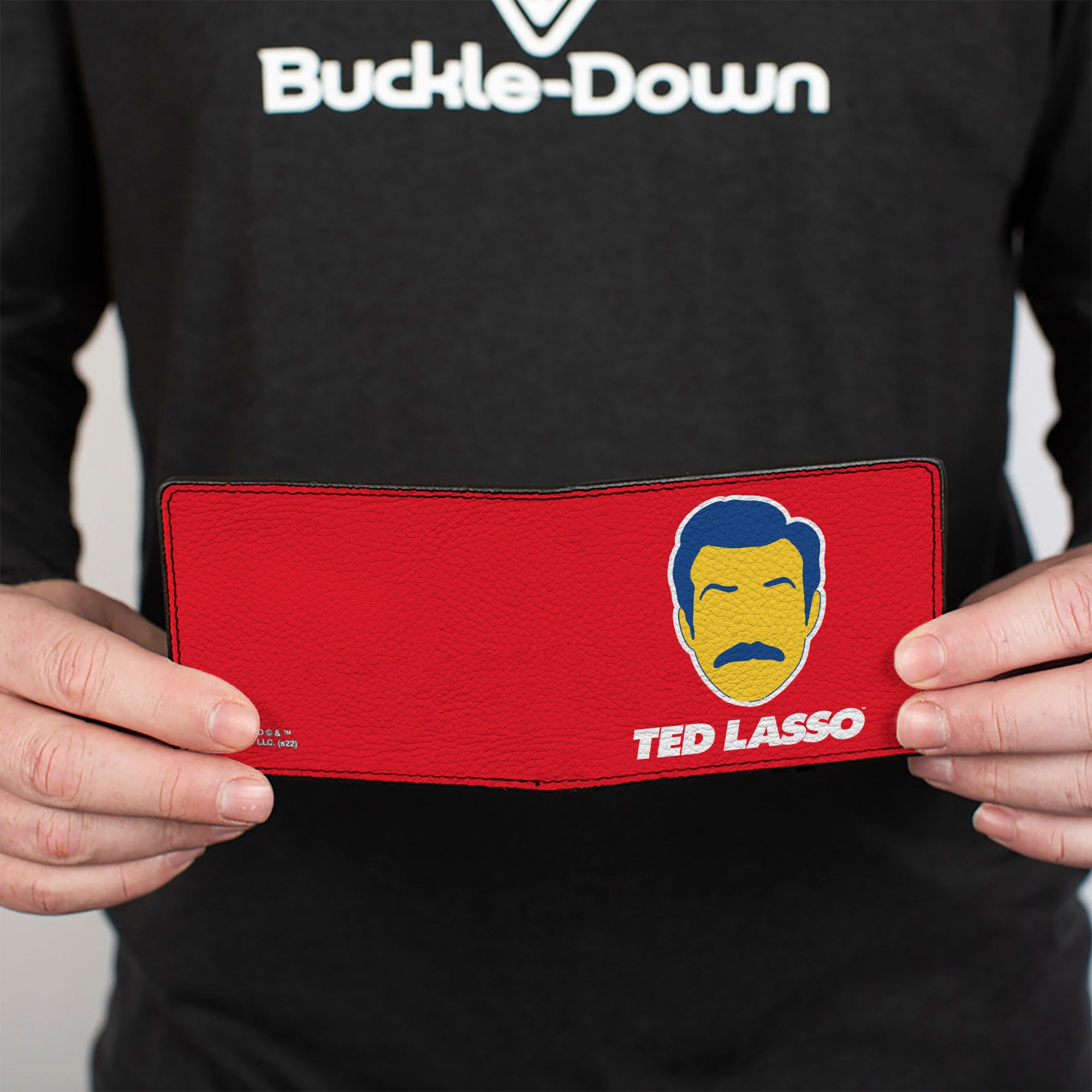 Bi-Fold Wallet - Ted Lasso Icon and Text Red White Blue Yellow Bi-Fold Wallets Ted Lasso