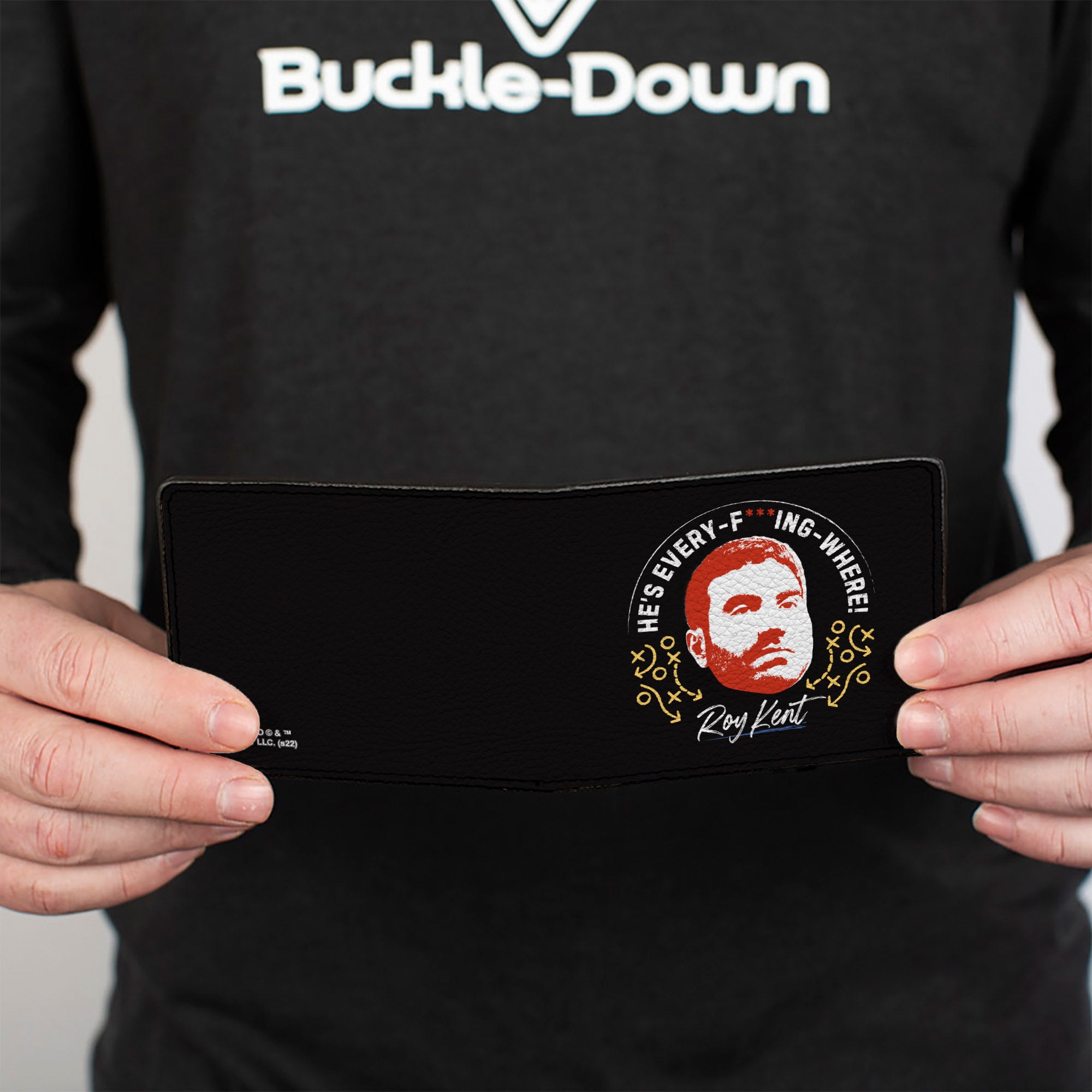 Bi-Fold Wallet - Ted Lasso ROY KENT Quote and Face Black Multi Color Bi-Fold Wallets Ted Lasso