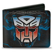 Bi-Fold Wallet - Transformers Autobot Gradient Shield and Circuitry Black/Blues Bi-Fold Wallets Transformers