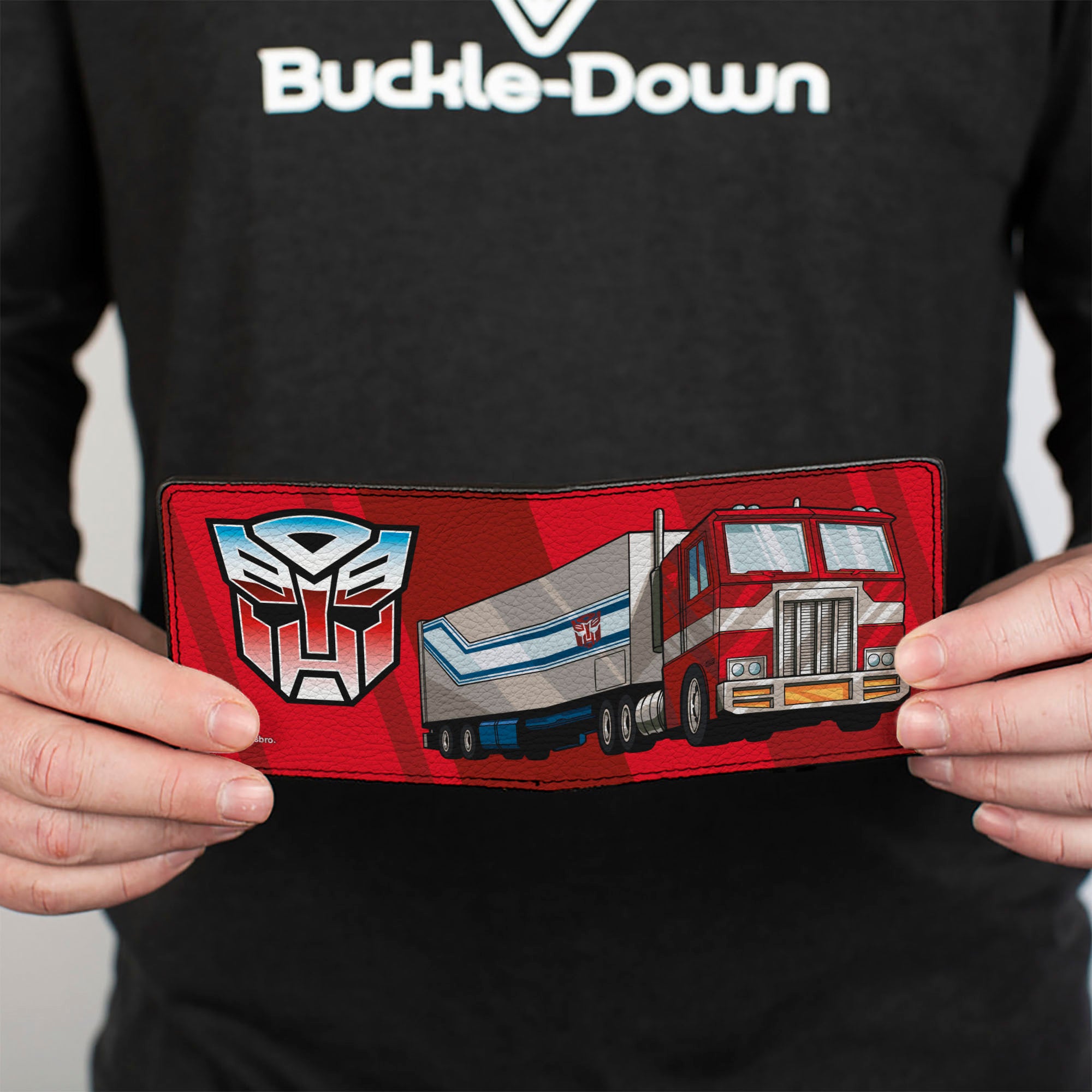 Bi-Fold Wallet - Transformers Optimus Prime Semi Truck and Autobot Shield Reds Bi-Fold Wallets Transformers