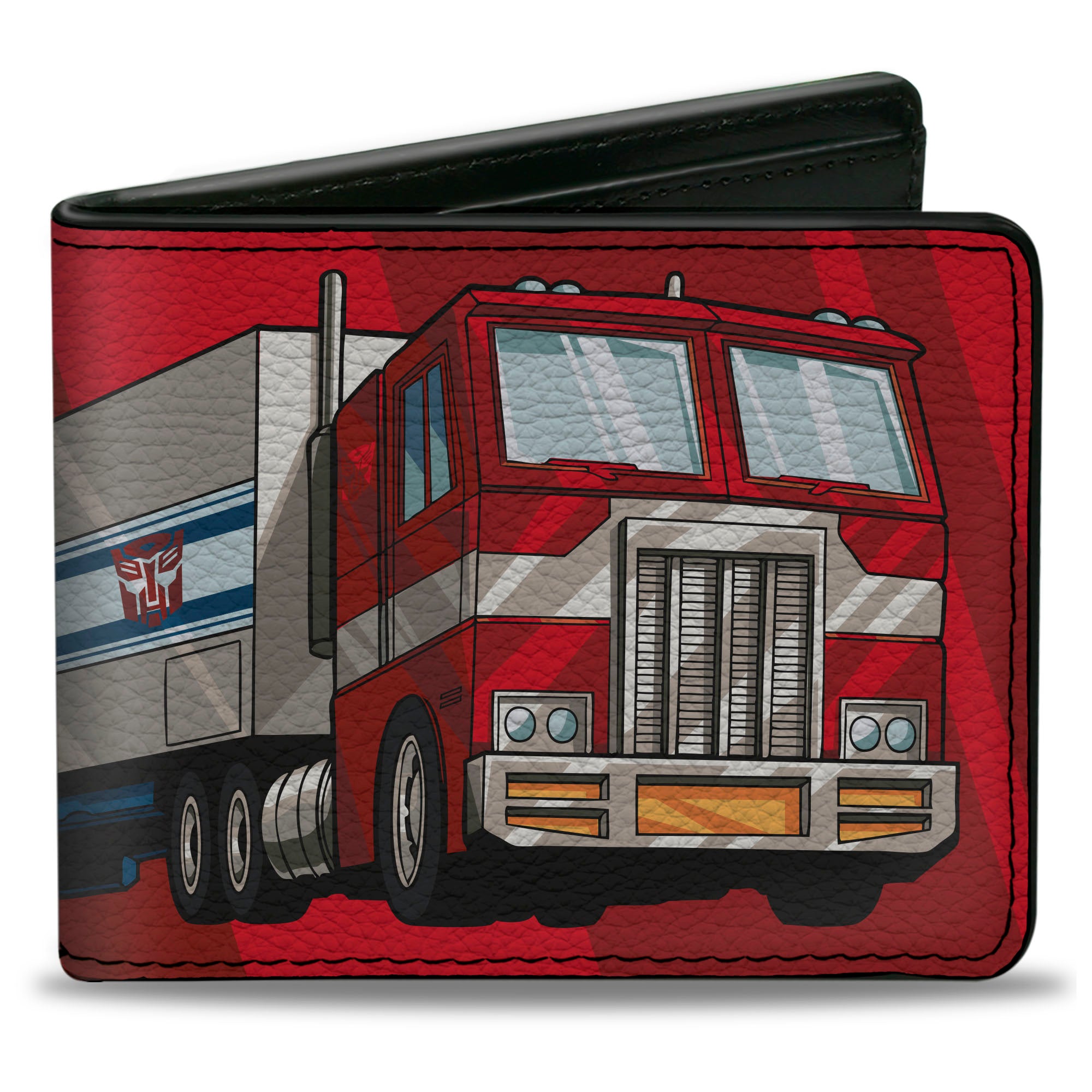 Bi-Fold Wallet - Transformers Optimus Prime Semi Truck and Autobot Shield Reds Bi-Fold Wallets Transformers