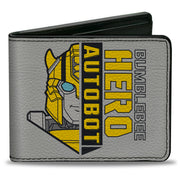 Bi-Fold Wallet - Transformers BUMBLEBEE ON A MISSION and Sports Car Gray Bi-Fold Wallets Transformers