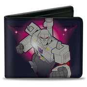 Bi-Fold Wallet - Transformers Megatron PEACE THROUGH TYRANNY Pose Black/Magenta Bi-Fold Wallets Transformers