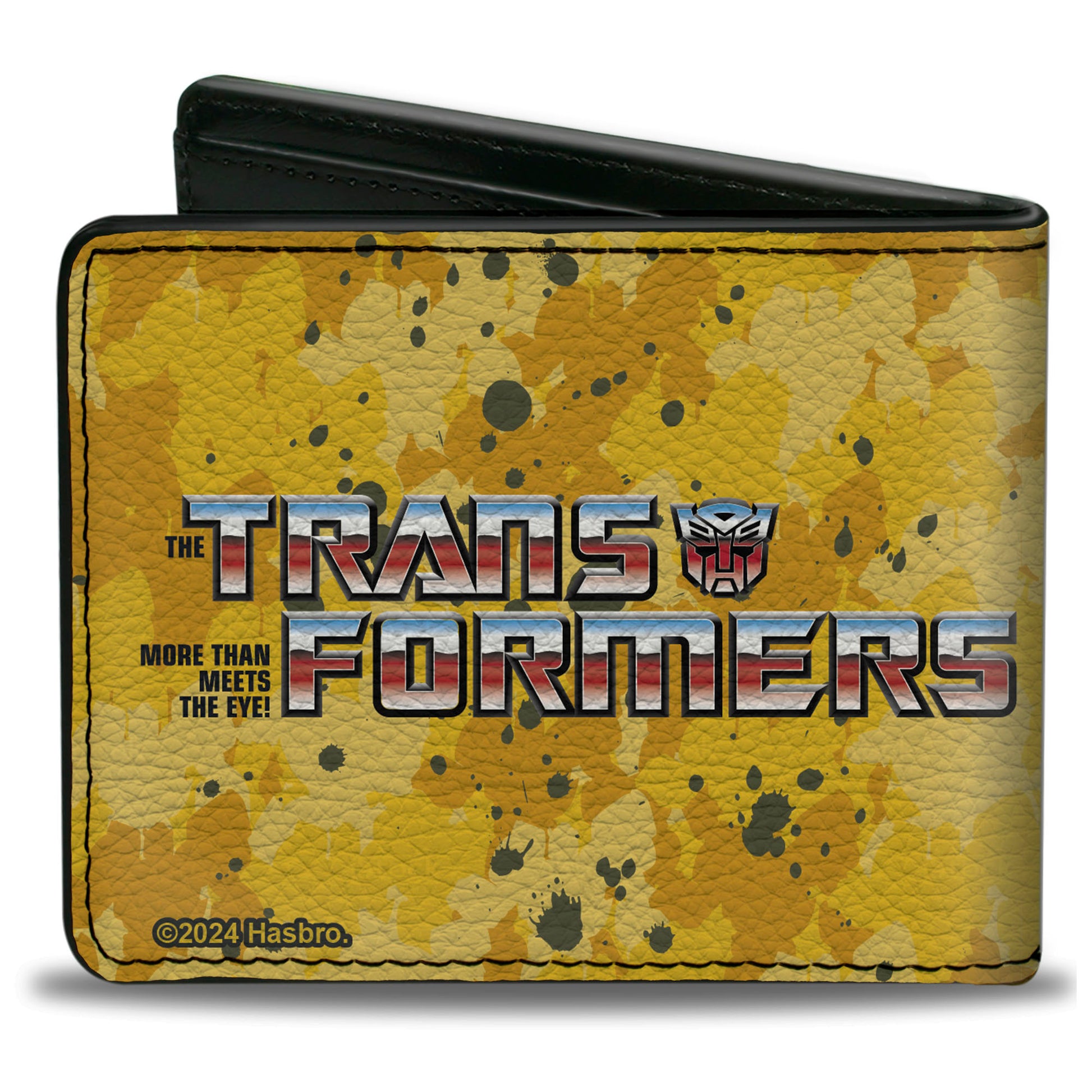 Bi-Fold Wallet - TRANSFORMERS Bumblebee STAND STRONG Autobot Icon Splatter Yellows Bi-Fold Wallets Transformers