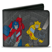 Bi-Fold Wallet - TRANSFORMERS Optimus Prime and Bumblebee BUILT FOR GREATNESS Pose Grays Bi-Fold Wallets Transformers