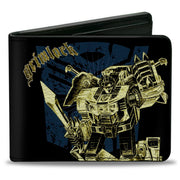 Bi-Fold Wallet - Transformers GRIMLOCK Sword Pose and Autobot Shield Black/Blue/Beige Bi-Fold Wallets Transformers