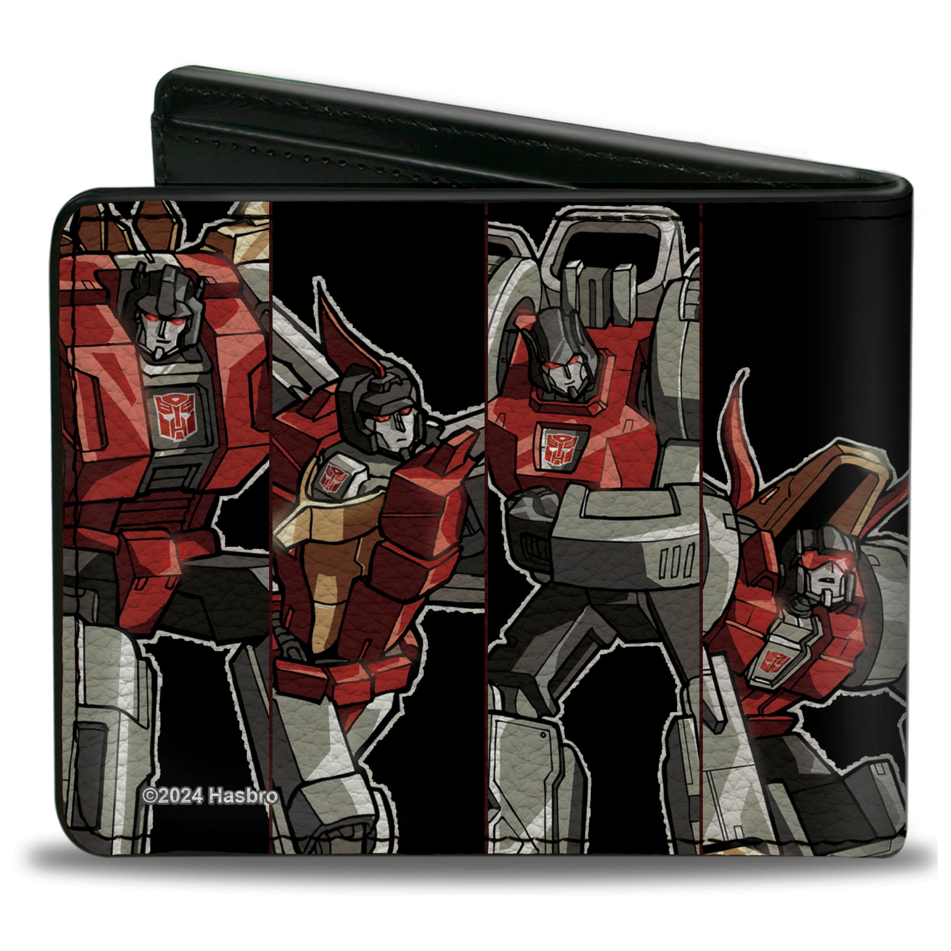 Bi-Fold Wallet - Transformers DINOBOTS Grimlock/Snarl/Swoop/Sludge/Slag Panels Black/Reds Bi-Fold Wallets Transformers