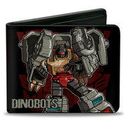 Bi-Fold Wallet - Transformers DINOBOTS Grimlock/Snarl/Swoop/Sludge/Slag Panels Black/Reds Bi-Fold Wallets Transformers