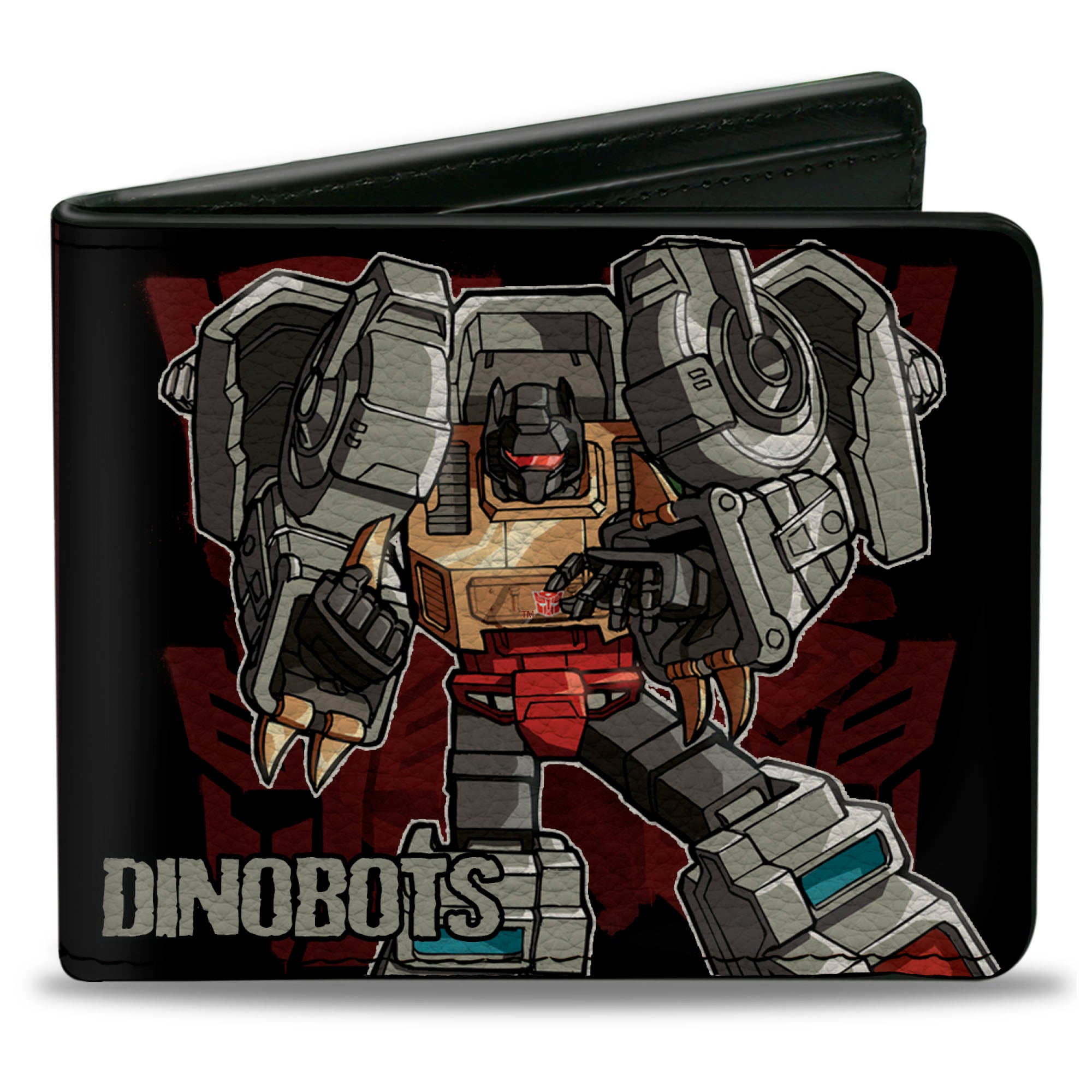 Bi-Fold Wallet - Transformers DINOBOTS Grimlock/Snarl/Swoop/Sludge/Slag Panels Black/Reds Bi-Fold Wallets Transformers