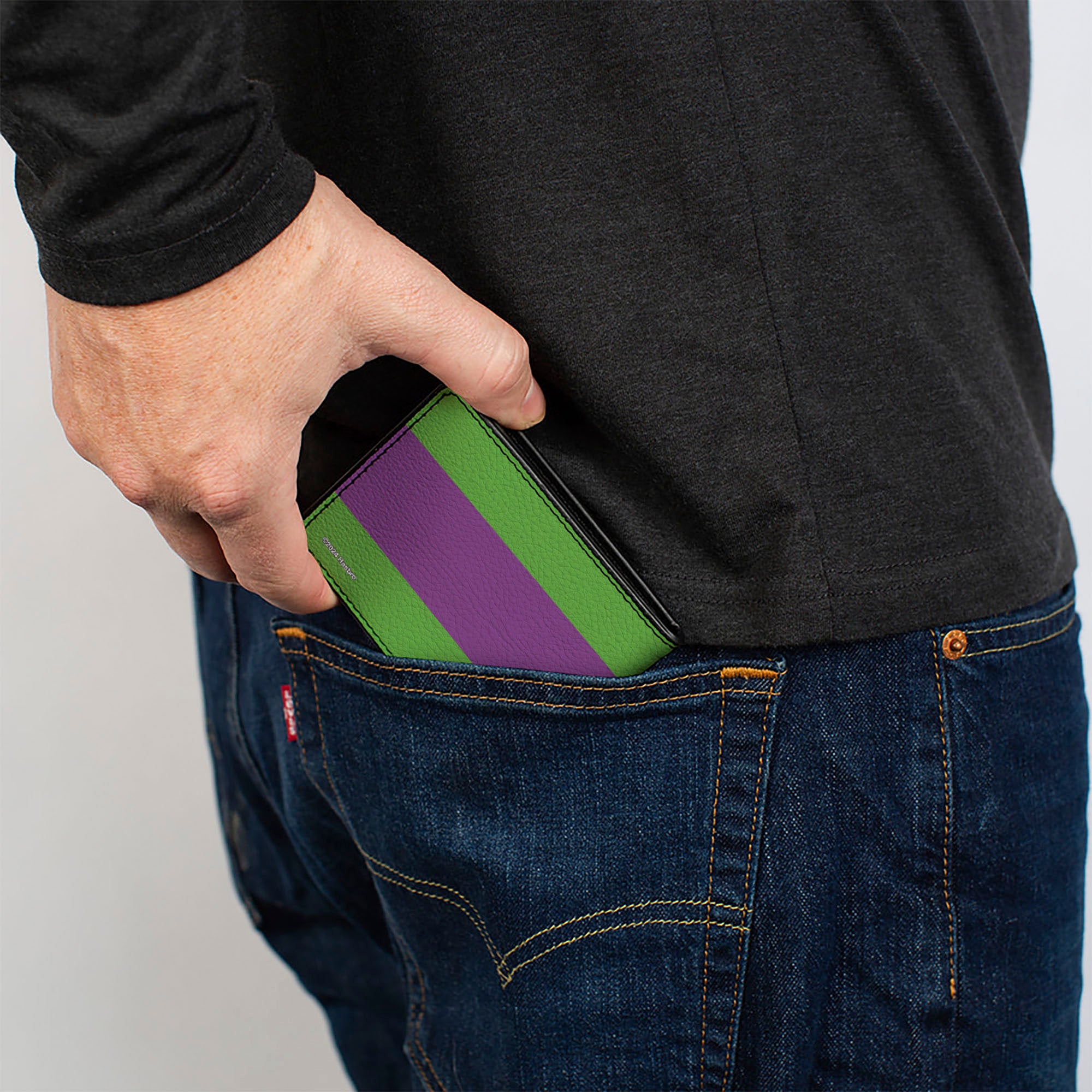 Bi-Fold Wallet - Transformers Decepticon Shield and Stripe Green/Purple/White Bi-Fold Wallets Transformers