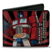 Bi-Fold Wallet - TRANSFORMERS Optimus Prime Pose and Semi Truck Rays Black/Red Bi-Fold Wallets Transformers