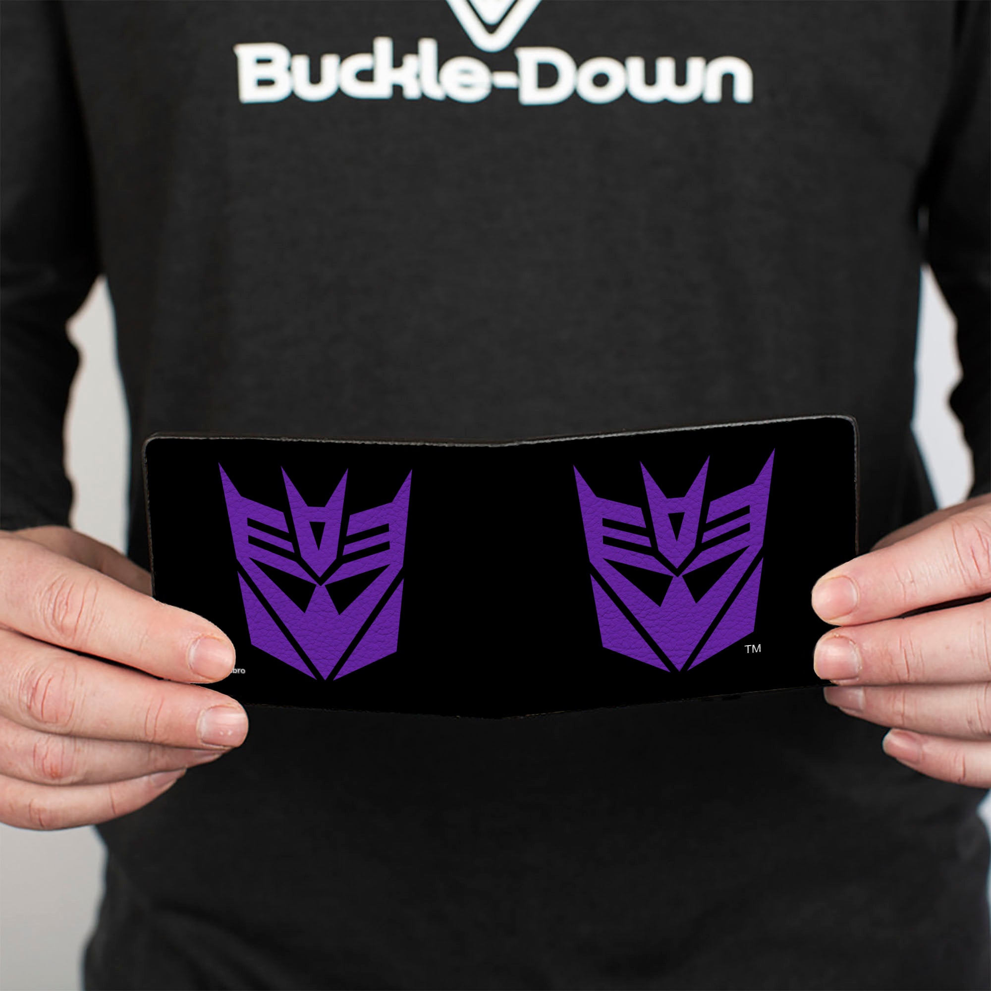 Bi-Fold Wallet - Transformers Decepticon Shield Black/Purple Bi-Fold Wallets Transformers