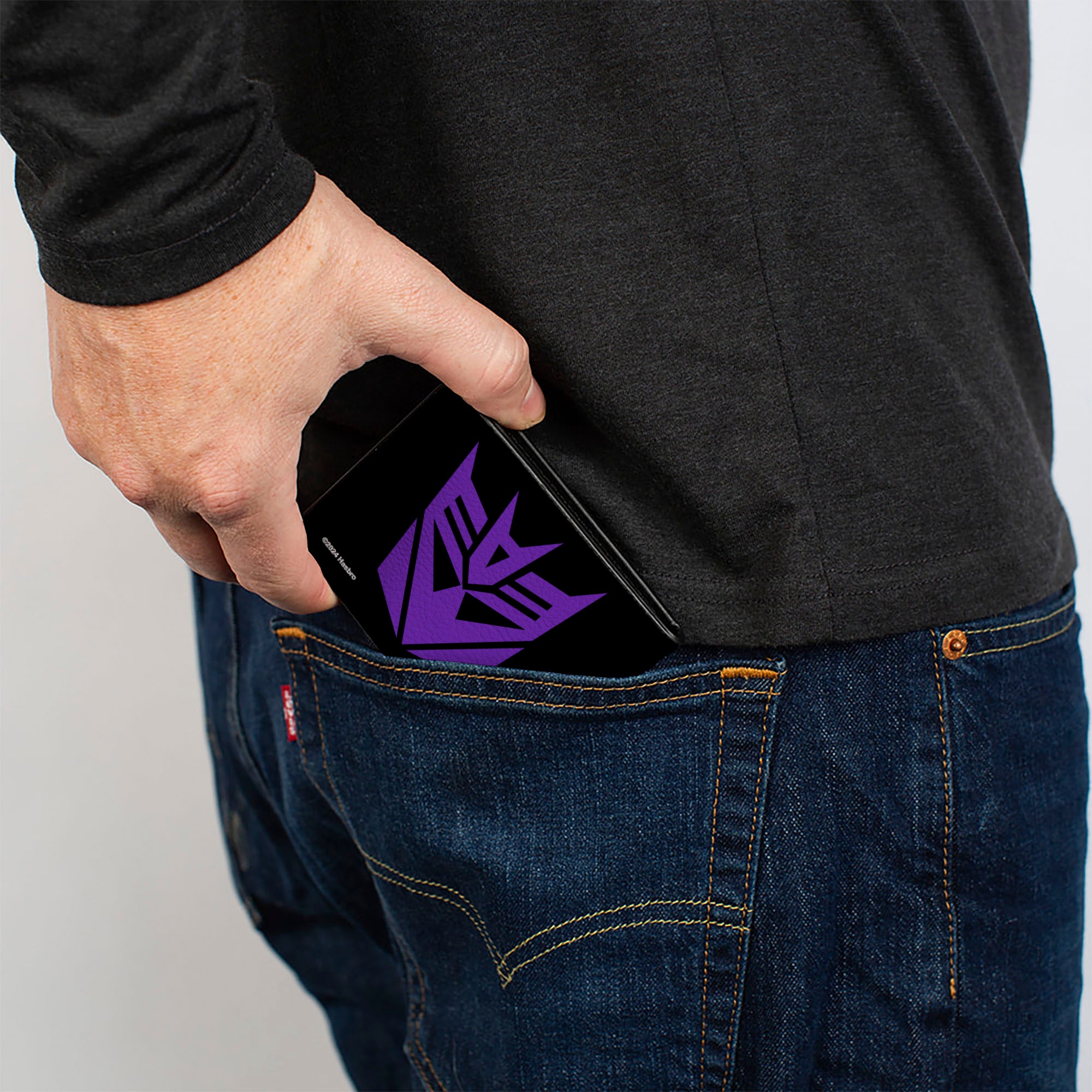Bi-Fold Wallet - Transformers Decepticon Shield Black/Purple Bi-Fold Wallets Transformers