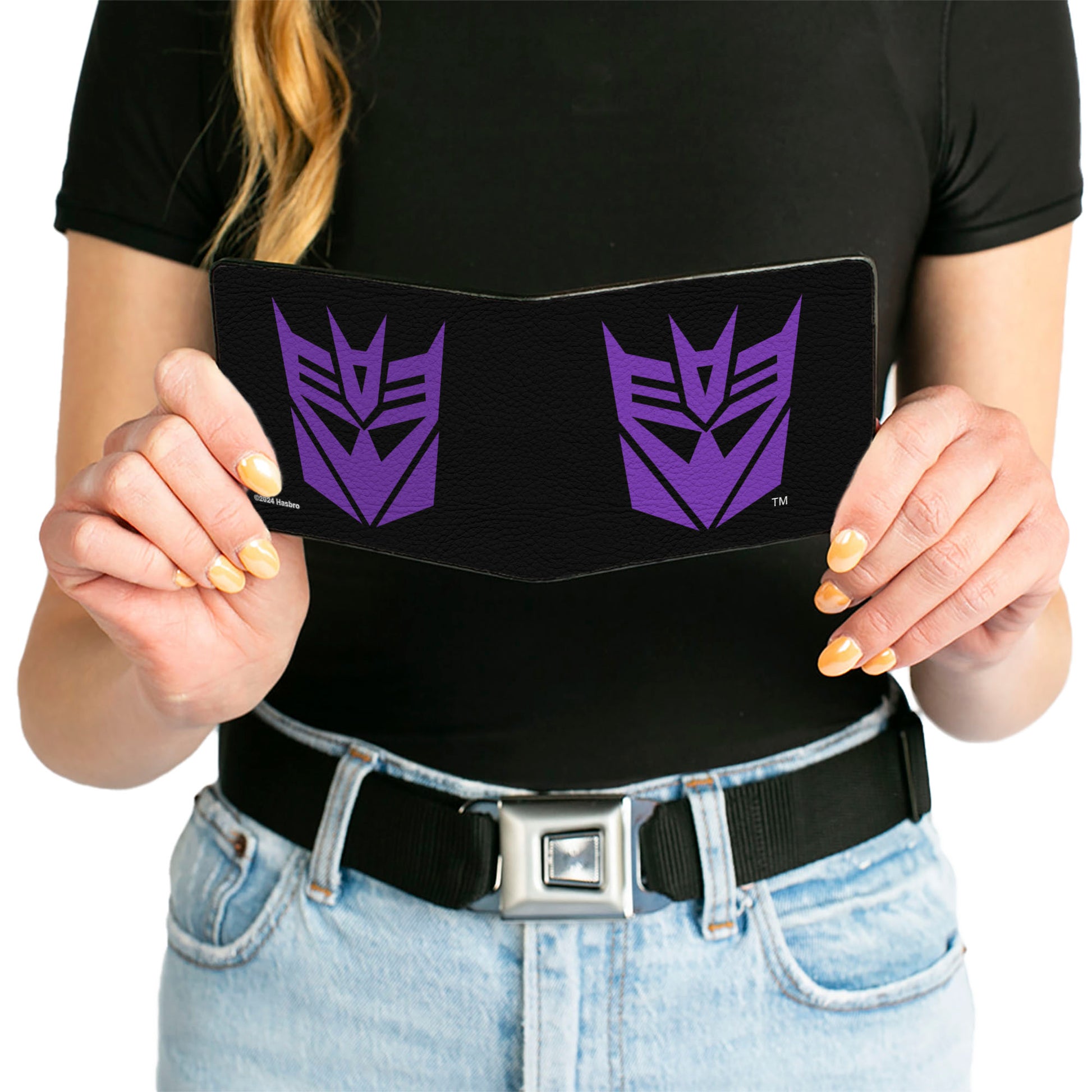 Bi-Fold Wallet - Transformers Decepticon Shield Black/Purple Bi-Fold Wallets Transformers