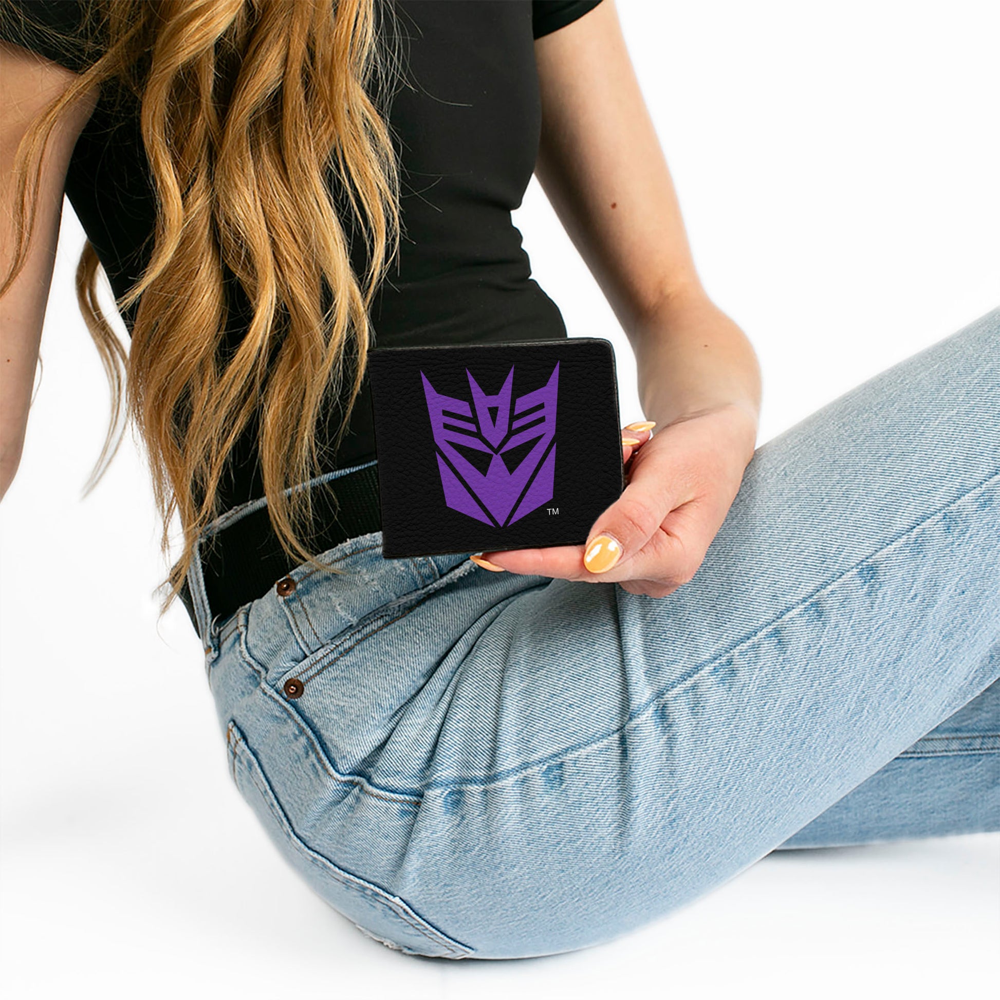 Bi-Fold Wallet - Transformers Decepticon Shield Black/Purple Bi-Fold Wallets Transformers