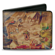 Bi-Fold Wallet - TRANSFORMERS Fortress Maximus 1987 Box Art Battle Scene Bi-Fold Wallets Transformers