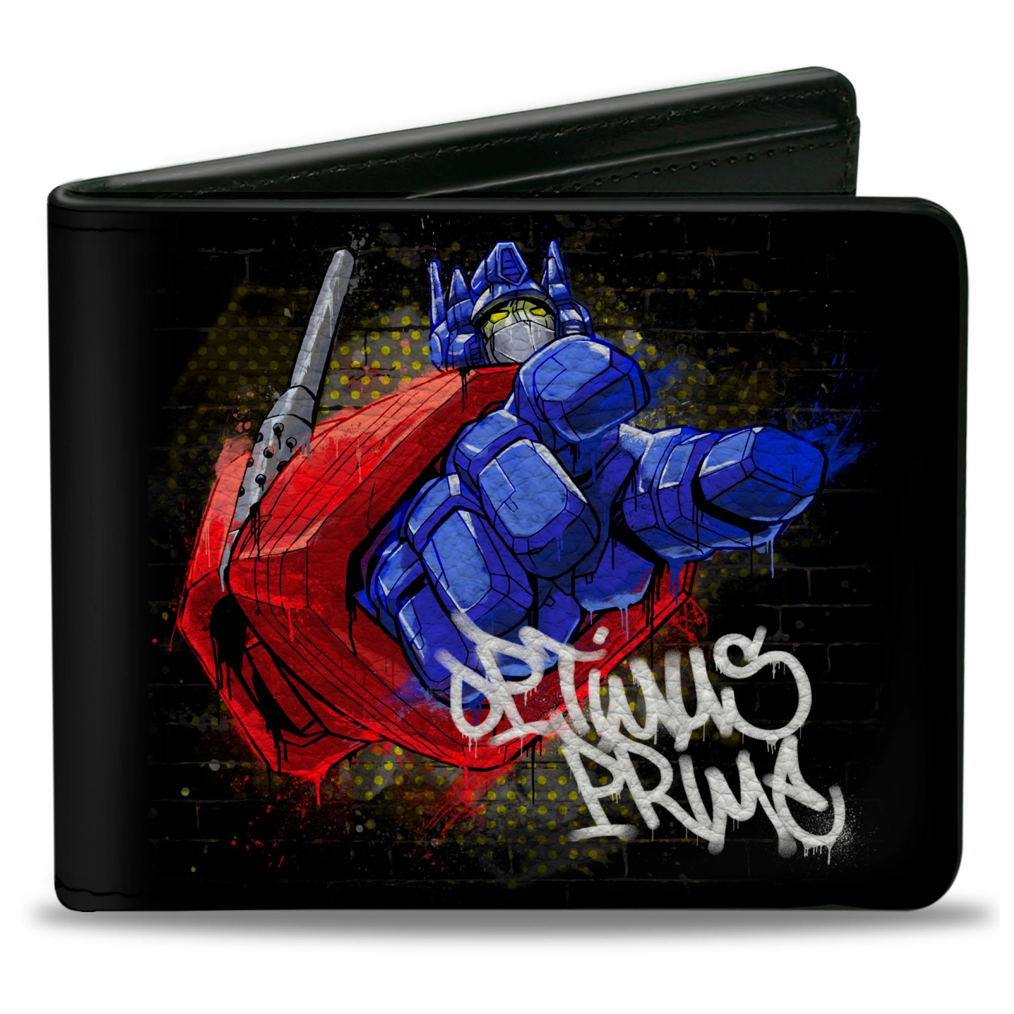 Bi-Fold Wallet - Transformers OPTIMUS PRIME Pointing Pose/Tag Black Bi-Fold Wallets Transformers