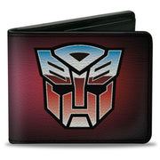 Bi-Fold Wallet - Transformers Autobot and Decepticon Gradient Shields Reds/Purples Bi-Fold Wallets Transformers