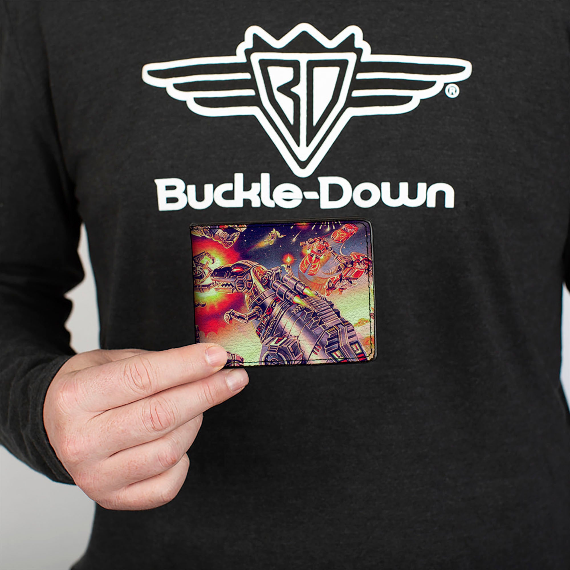 Bi-Fold Wallet - TRANSFORMERS Devastator/Dinobots 1985 Box Art Battle Scene Bi-Fold Wallets Transformers