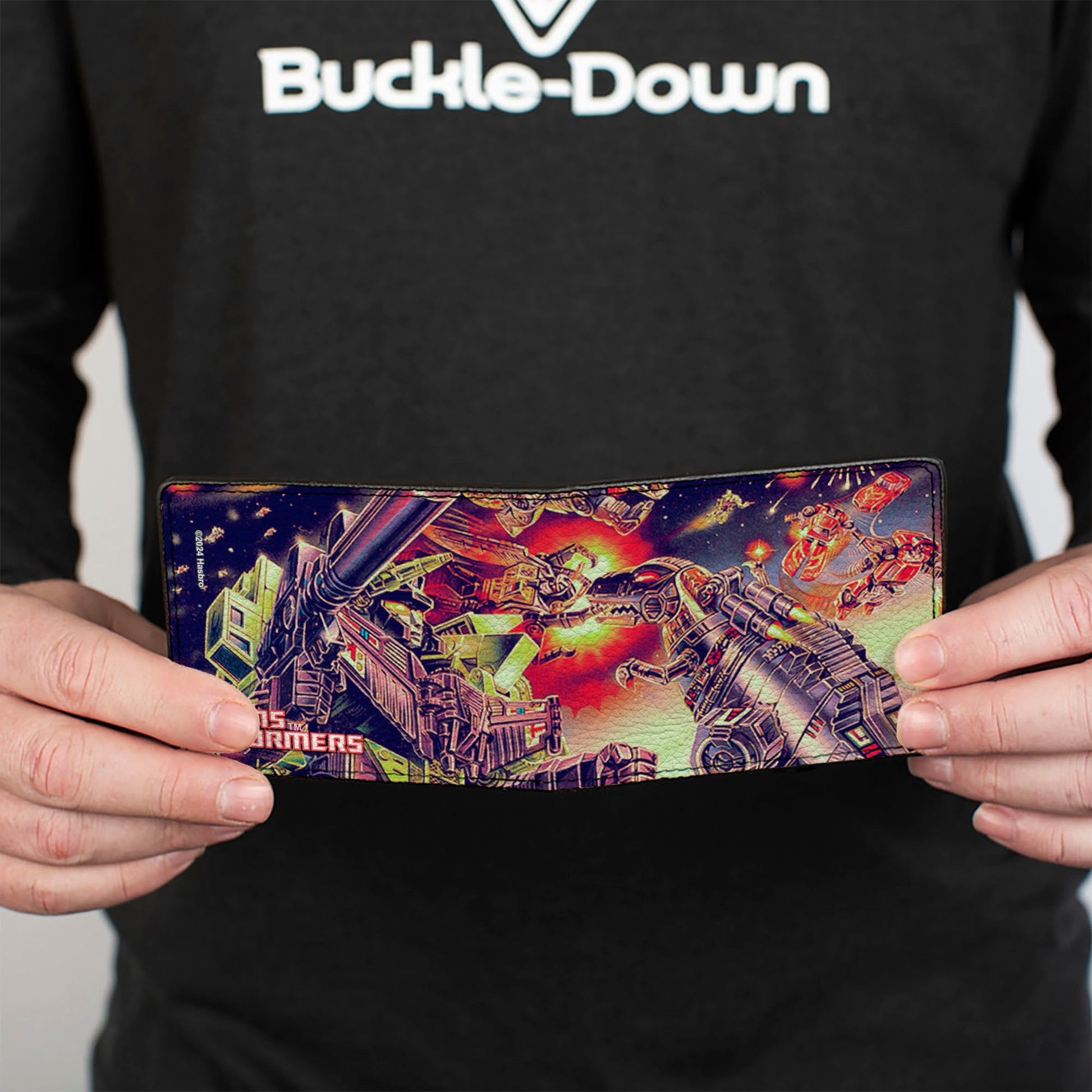 Bi-Fold Wallet - TRANSFORMERS Devastator/Dinobots 1985 Box Art Battle Scene Bi-Fold Wallets Transformers