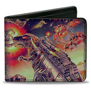 Bi-Fold Wallet - TRANSFORMERS Devastator/Dinobots 1985 Box Art Battle Scene Bi-Fold Wallets Transformers