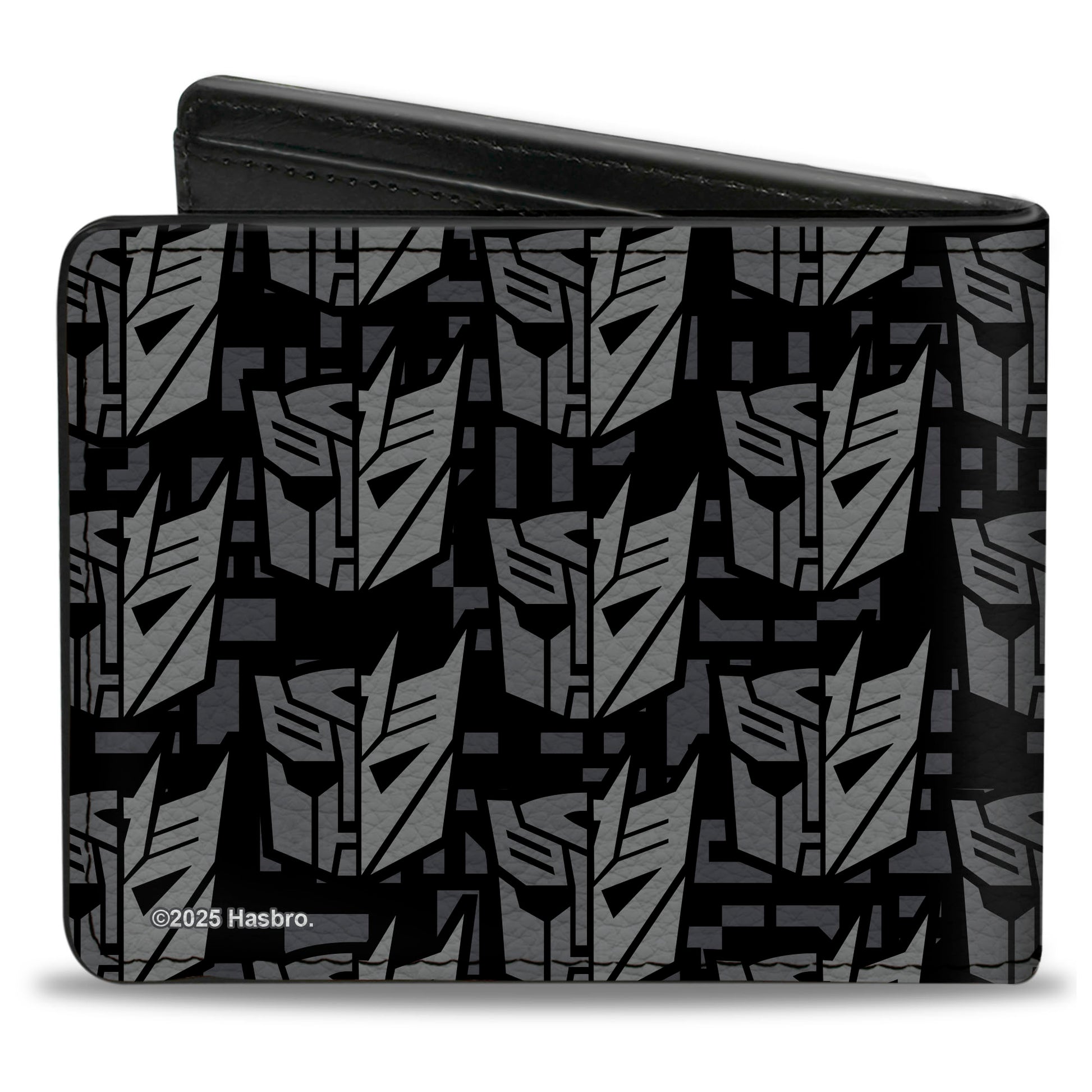 Bi-Fold Wallet - Transformers Autobot Decepticon Icon Split Black/Grays Bi-Fold Wallets Transformers