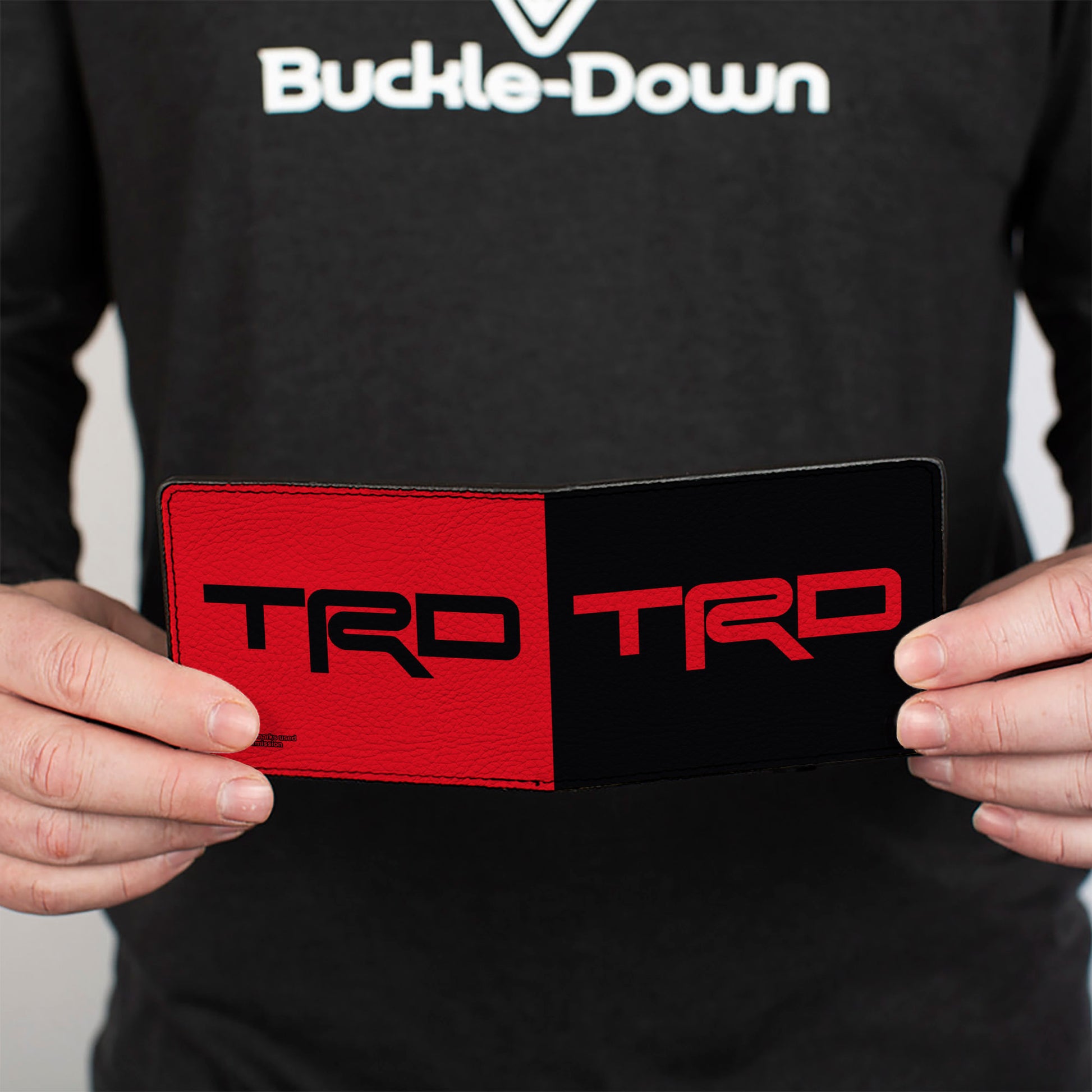 Bi-Fold Wallet - Toyota Racing Development TRD Logo Blocks Split Black/Red Bi-Fold Wallets Toyota