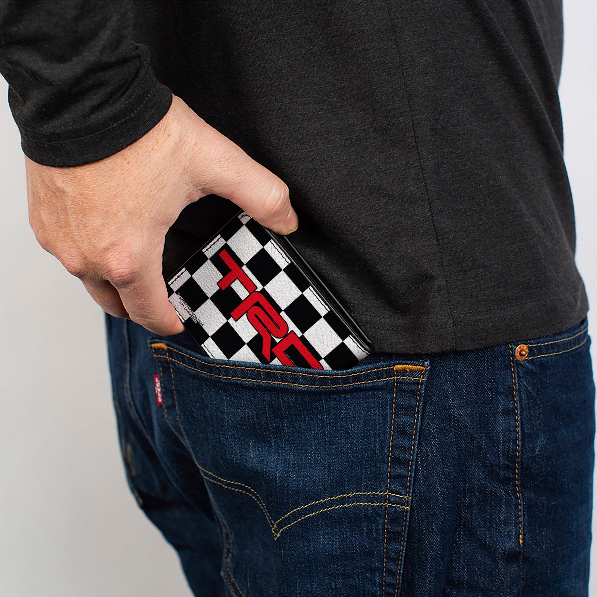 Bi-Fold Wallet - Toyota Racing Development TRD Logo Checker Black/White/Red Bi-Fold Wallets Toyota