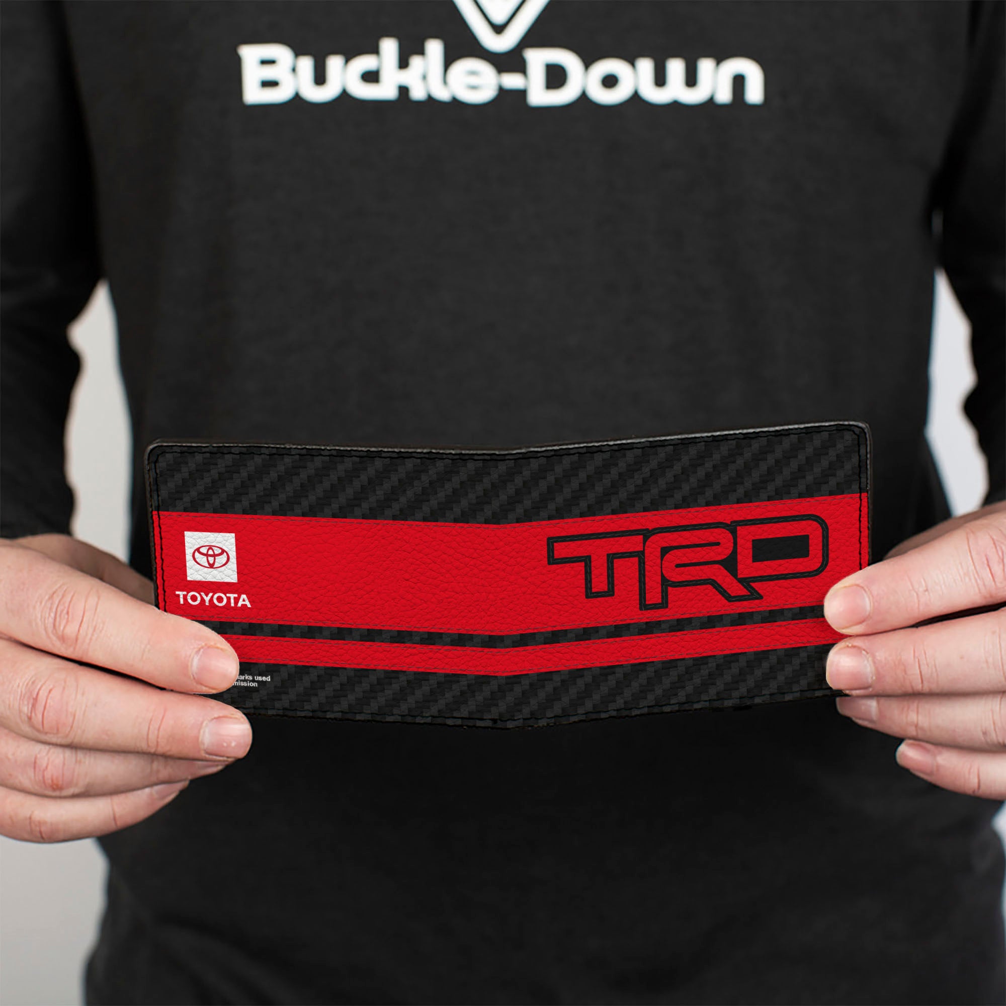Bi-Fold Wallet - Toyota TRD Logos Stripe Black/Red/Black/White Bi-Fold Wallets Toyota