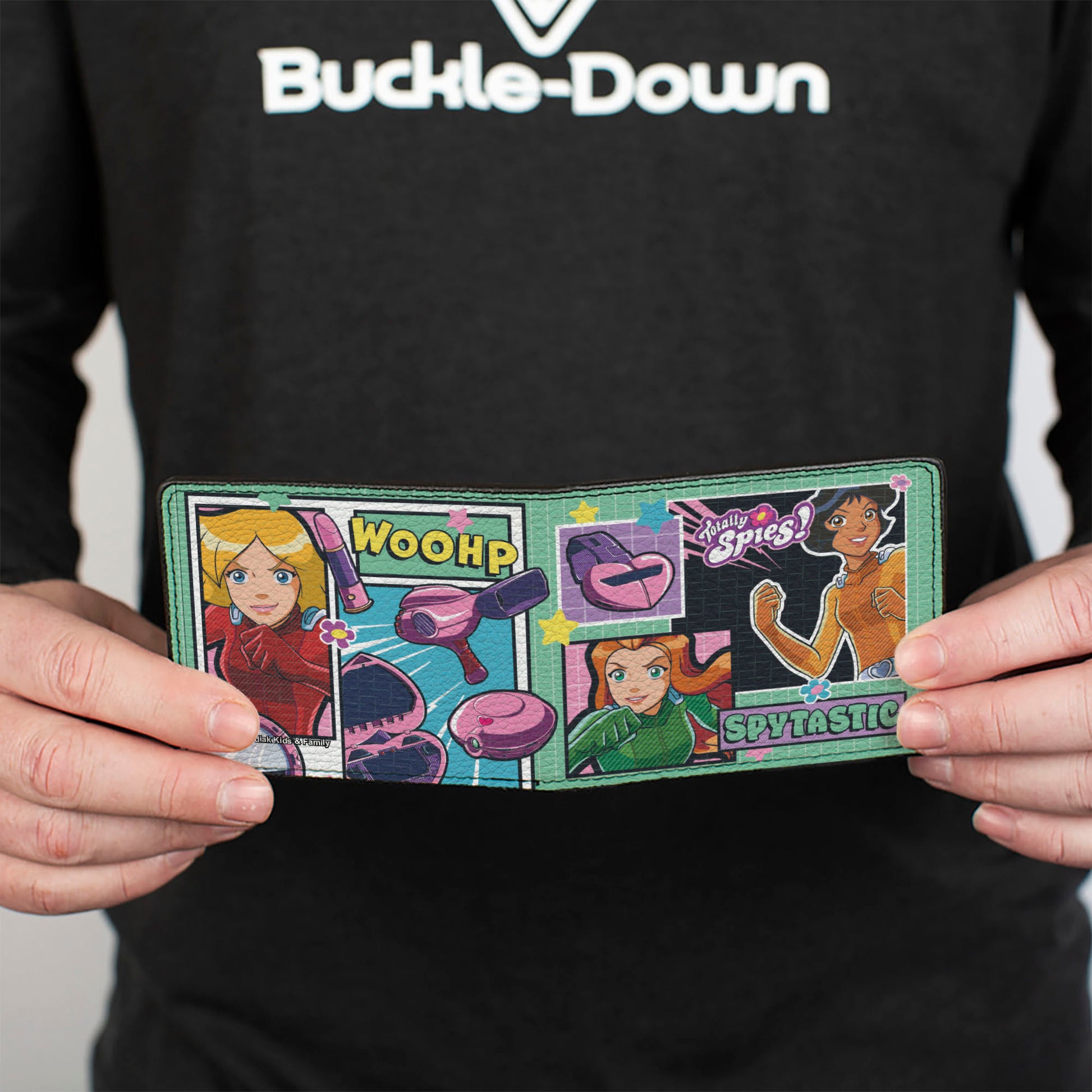 Bi-Fold Wallet - Totally Spies Action Poses and Icons Blocks Greens Bi-Fold Wallets Totally Spies!