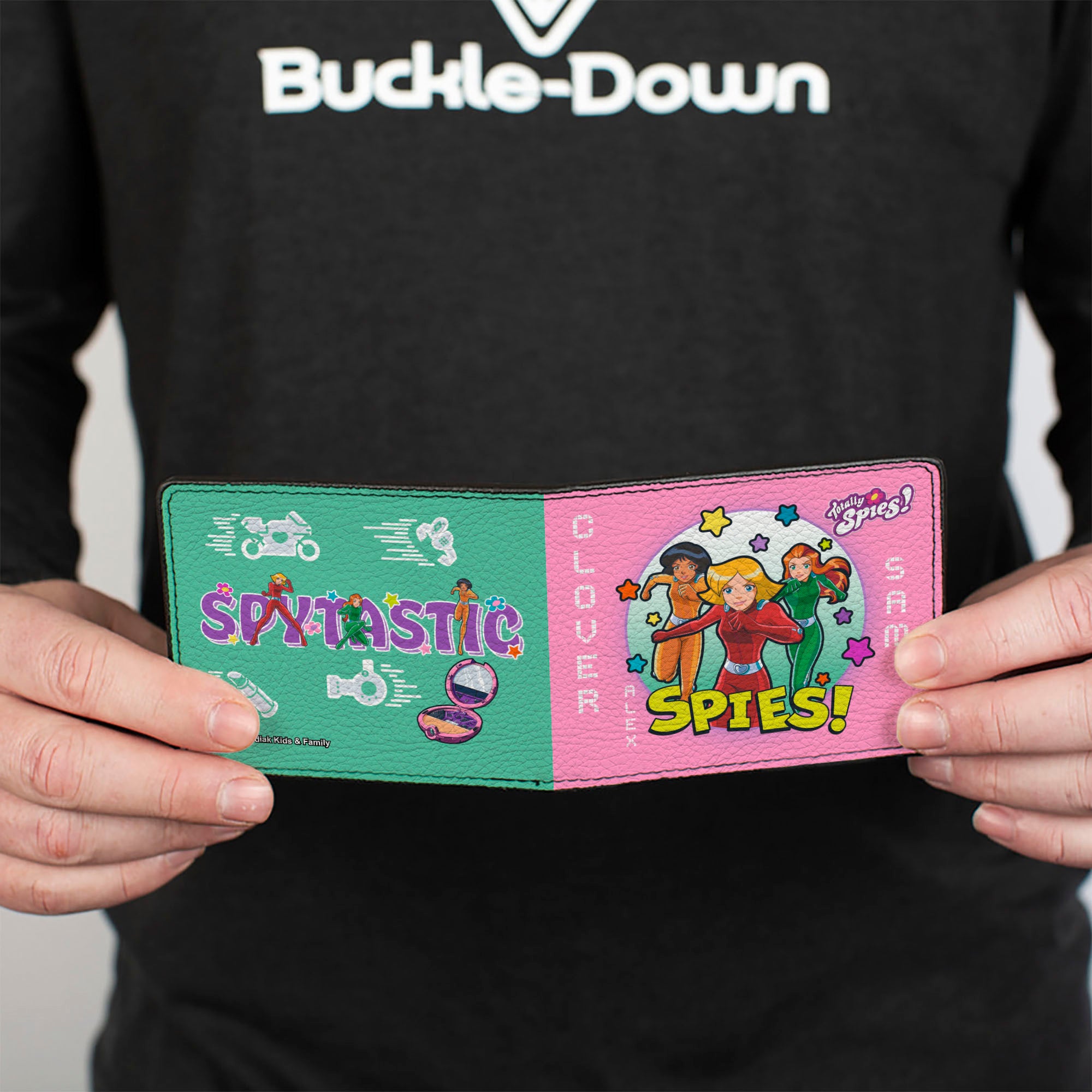Bi-Fold Wallet - TOTALLY SPIES SPYTASTIC Pose Blocks Pink/Turquoise Bi-Fold Wallets Totally Spies!