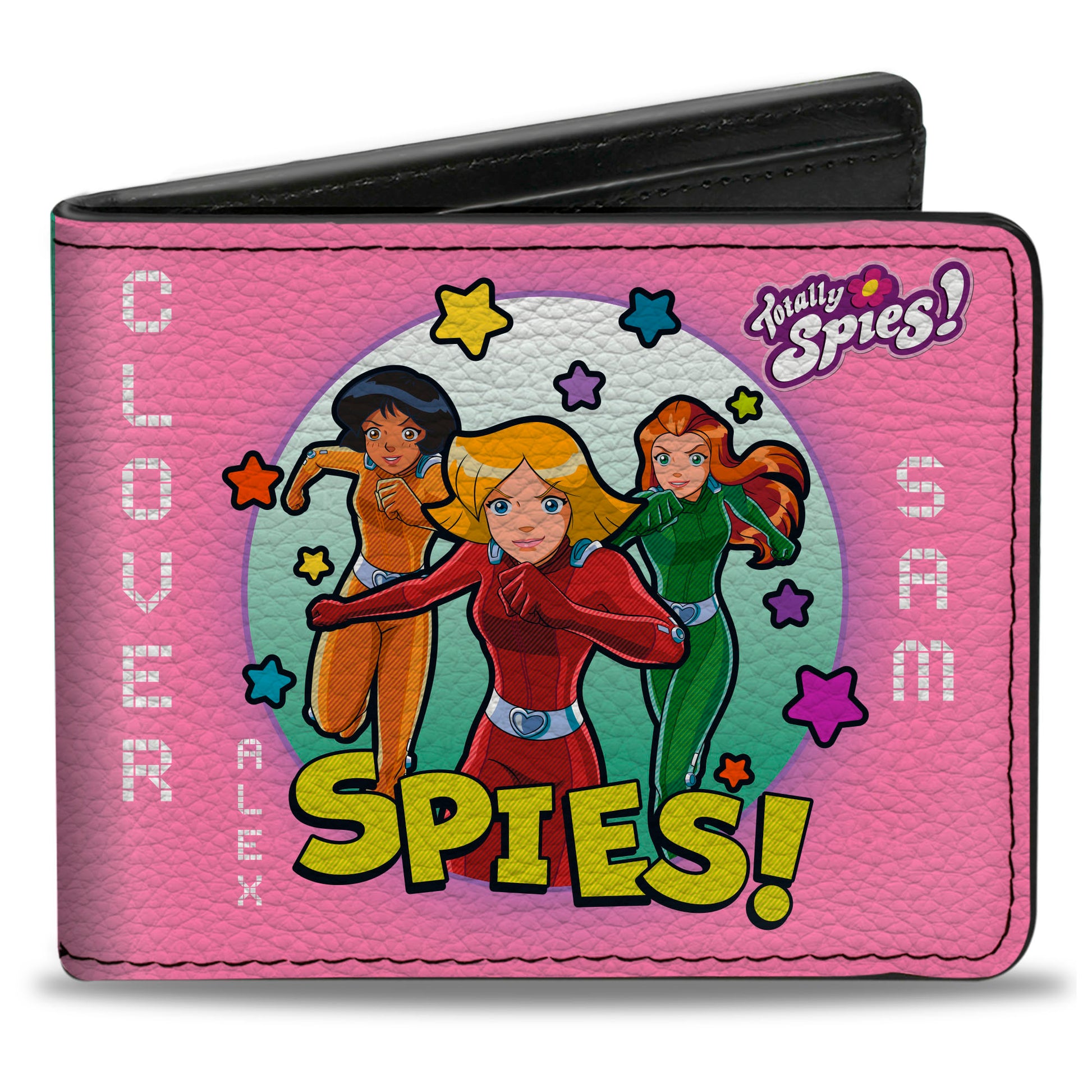 Bi-Fold Wallet - TOTALLY SPIES SPYTASTIC Pose Blocks Pink/Turquoise Bi-Fold Wallets Totally Spies!