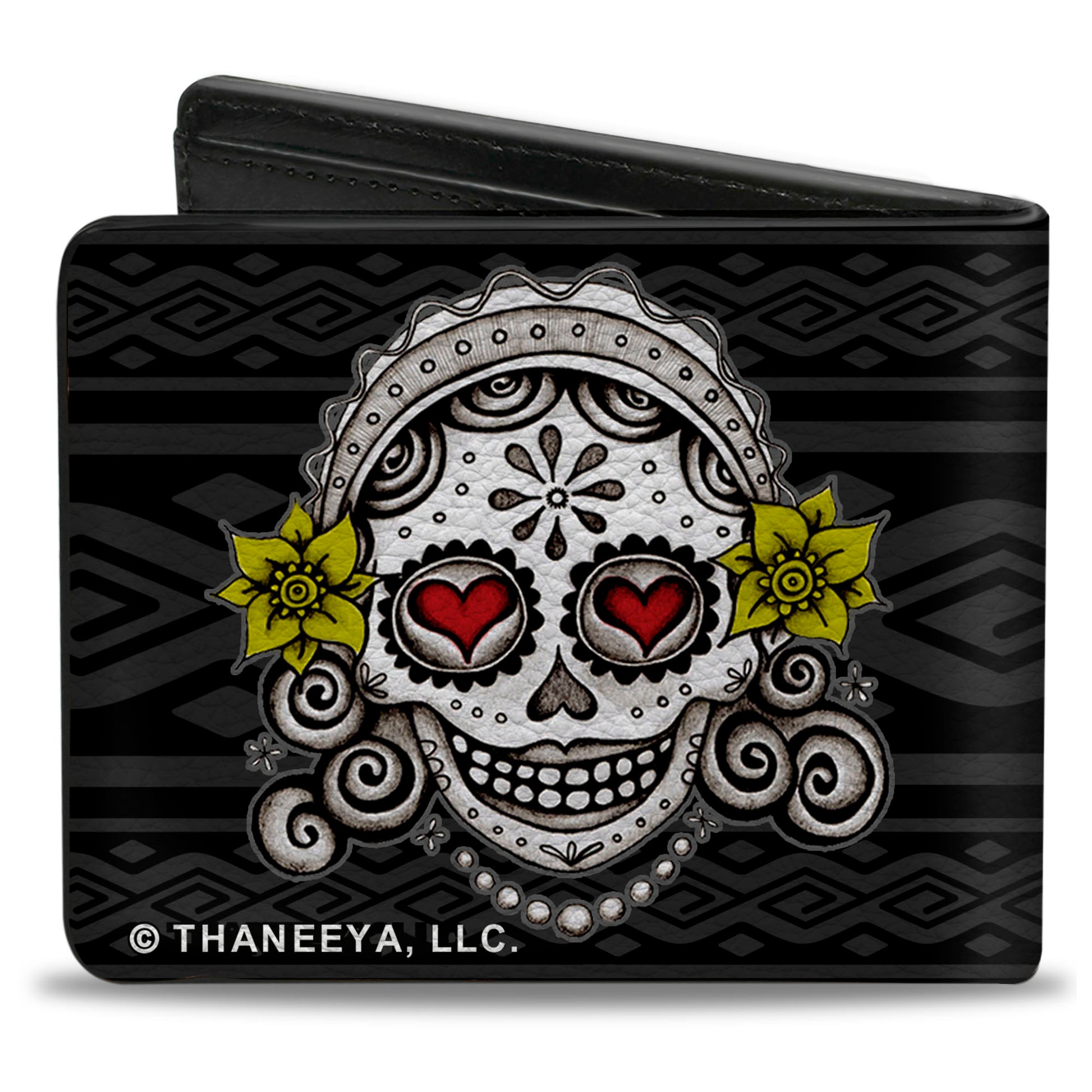 Bi-Fold Wallet - Los Novios Black Gray White Multi Color Bi-Fold Wallets Thaneeya McArdle