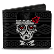 Bi-Fold Wallet - Los Novios Black Gray White Multi Color Bi-Fold Wallets Thaneeya McArdle