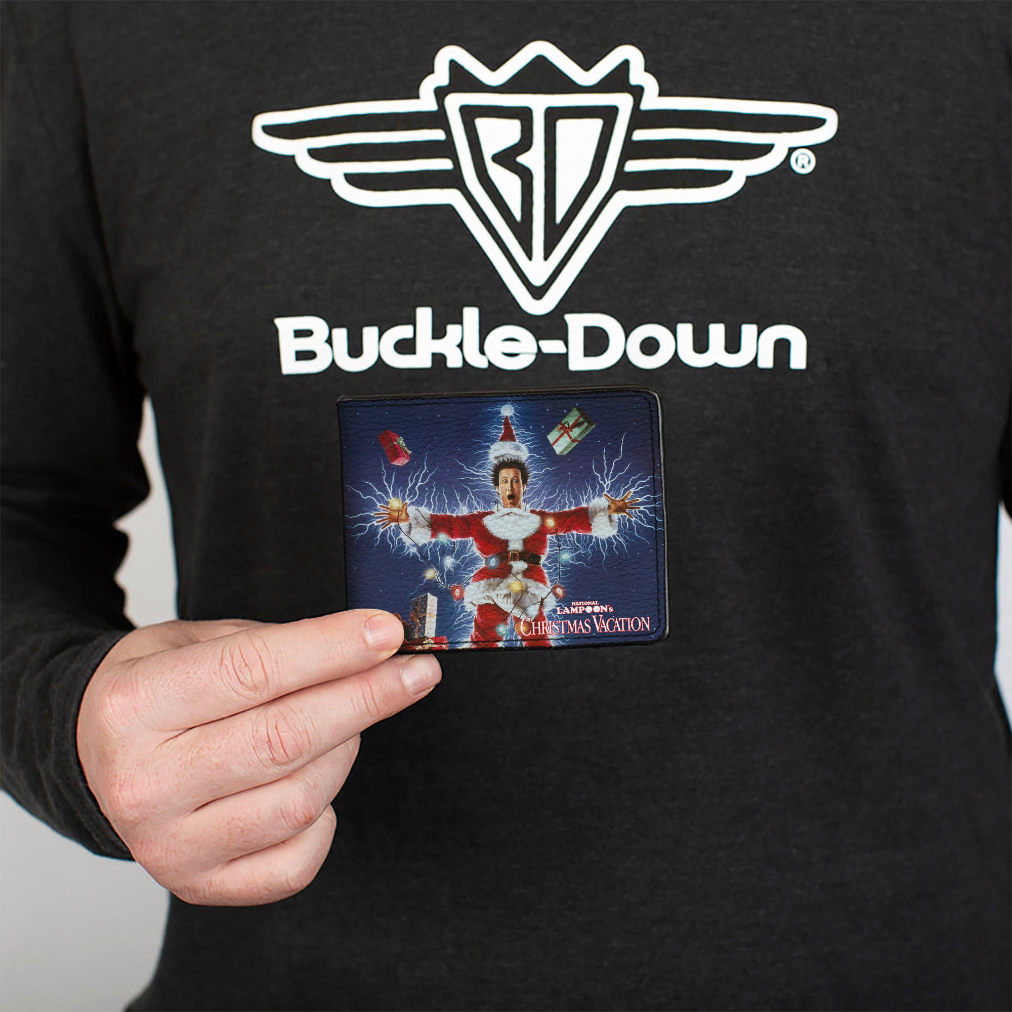 Bi-Fold Wallet - National Lampoon's Christmas Vacation Santa Clark Shock Pose Bi-Fold Wallets National Lampoon's