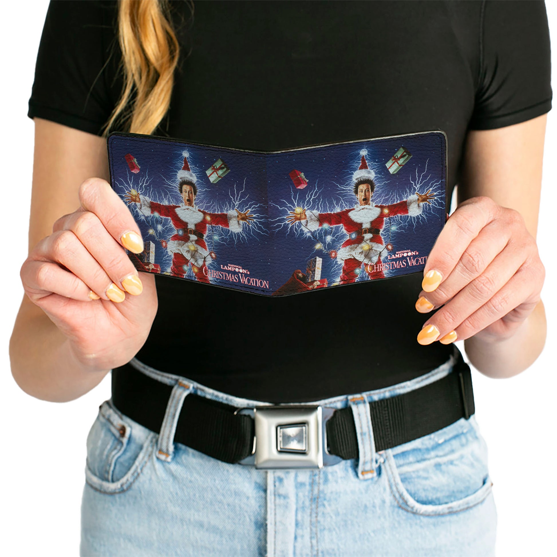 Bi-Fold Wallet - National Lampoon's Christmas Vacation Santa Clark Shock Pose Bi-Fold Wallets National Lampoon's