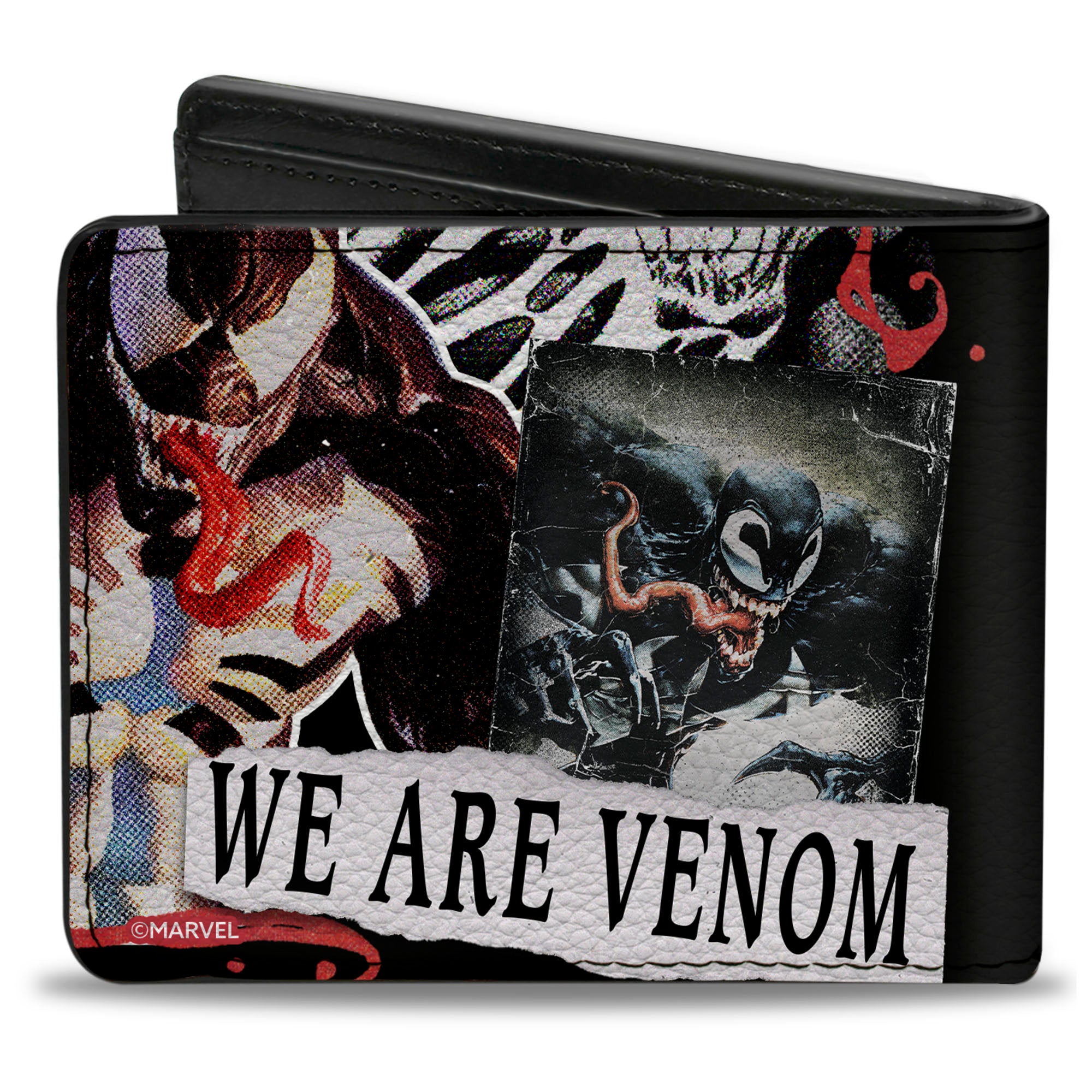 Bi-Fold Wallet - VENOM LETHAL PROTECTOR WE ARE VENOM Poses Black Bi-Fold Wallets Marvel Comics