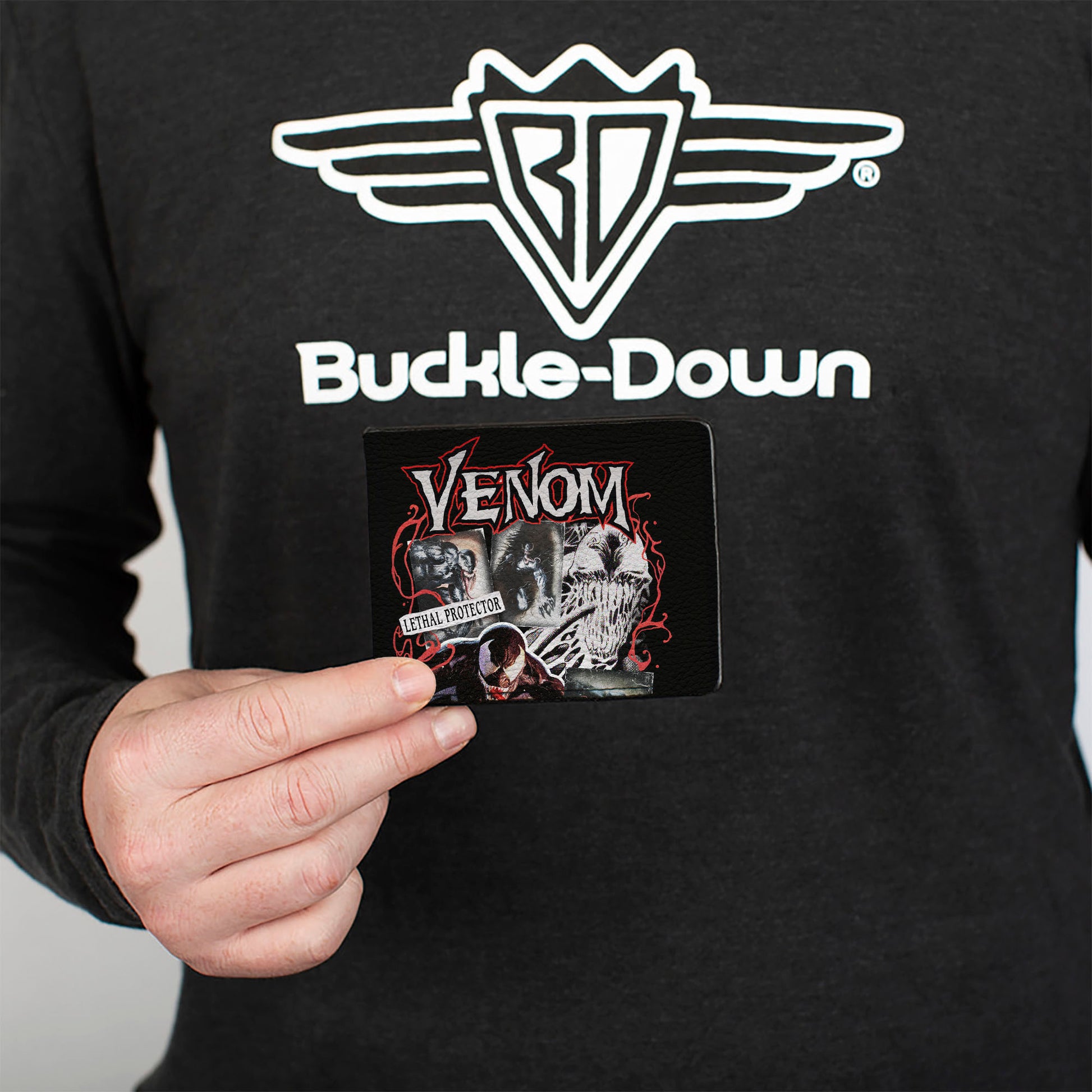 Bi-Fold Wallet - VENOM LETHAL PROTECTOR WE ARE VENOM Poses Black Bi-Fold Wallets Marvel Comics